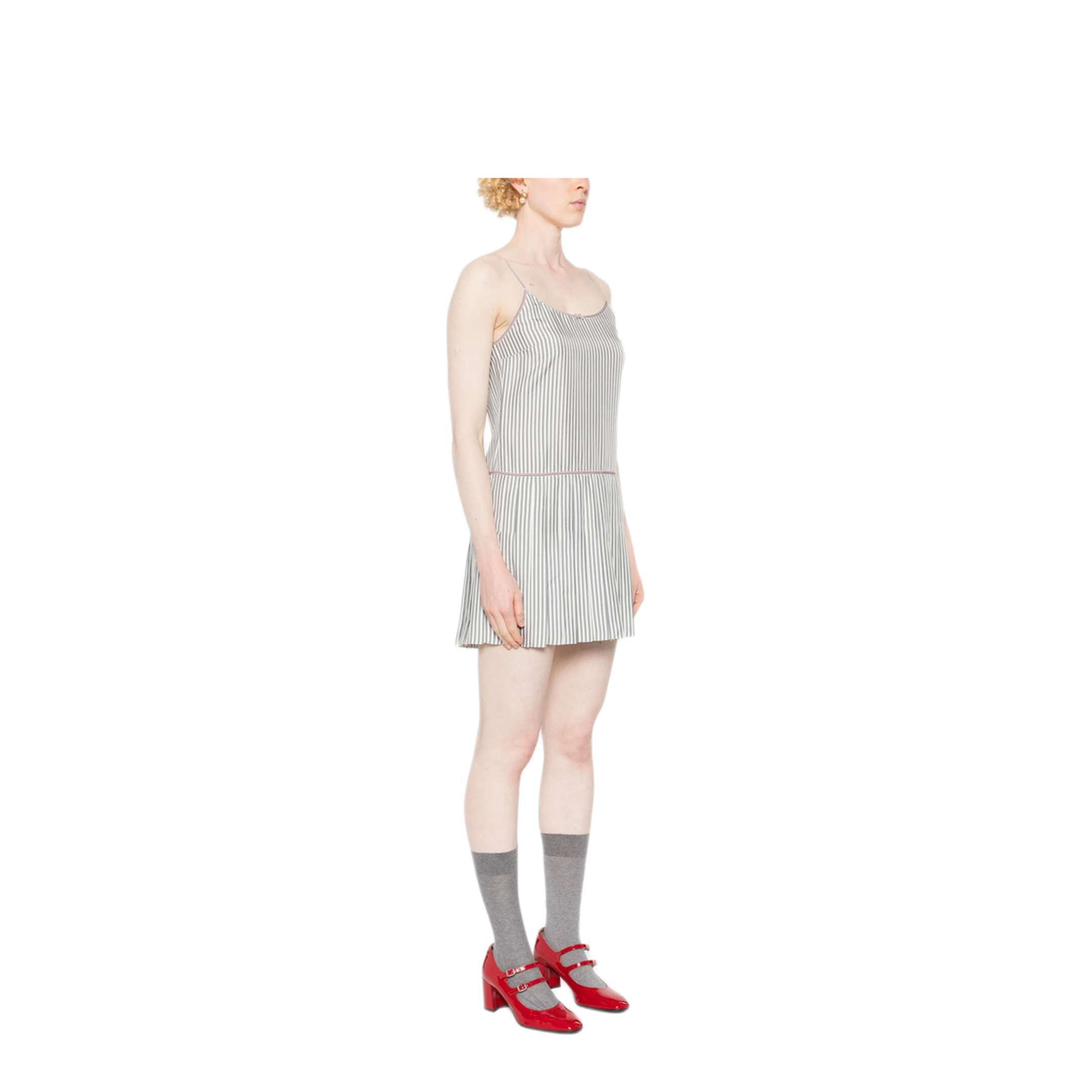 MAYFEYR - Thom Browne - Striped Pleated Minidress - FDSF09AF0819035