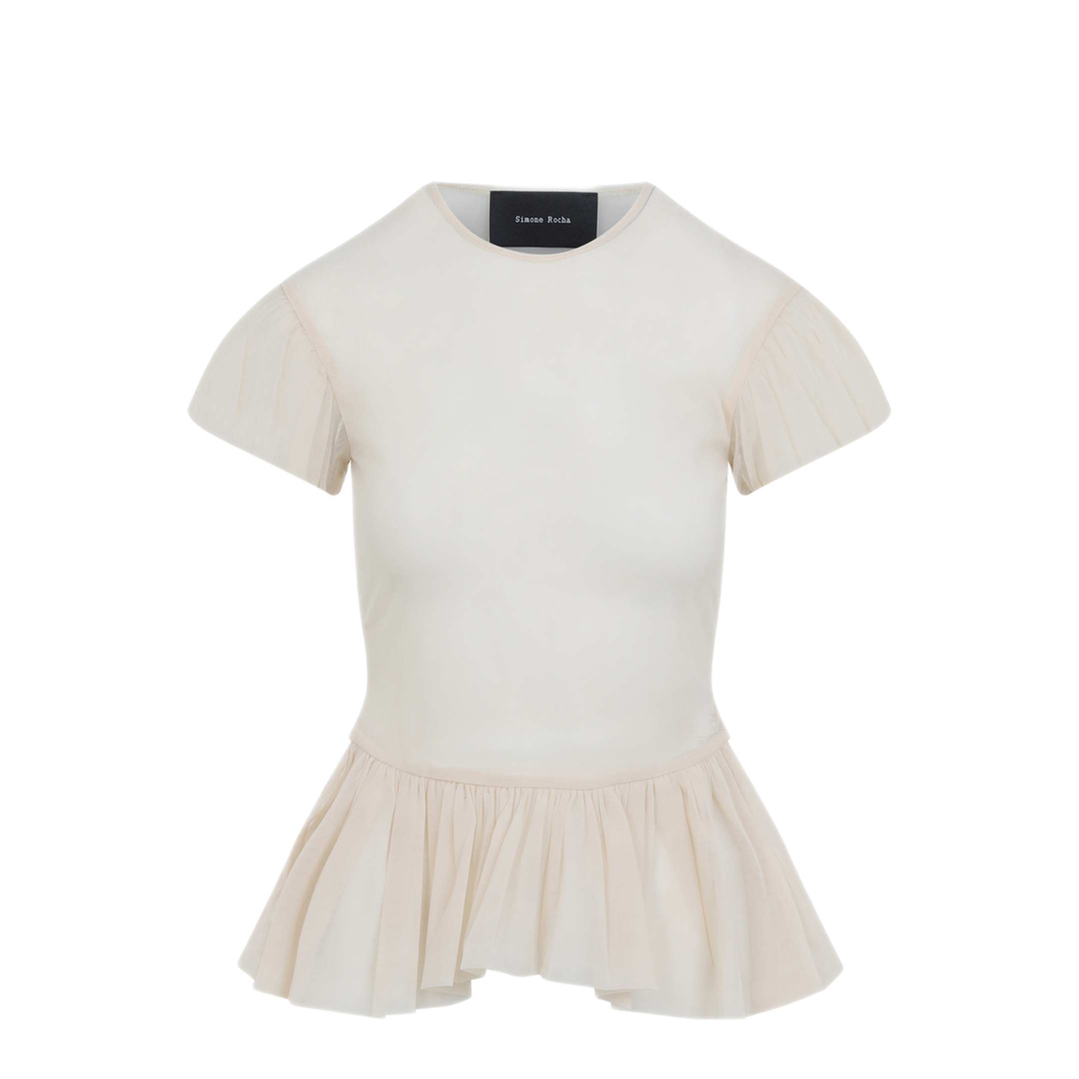 MAYFEYR - Simone Rocha - Sheer Ballet Peplum Top - 54251249NUDE
