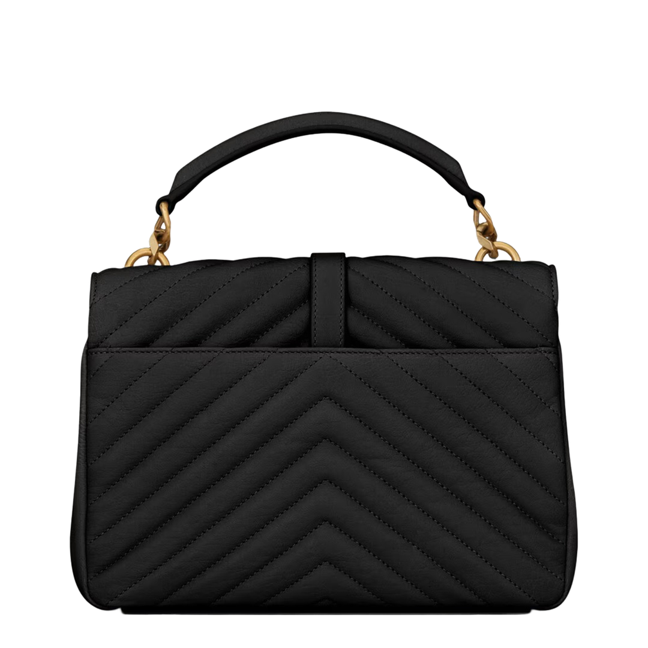 College Medium Quilted Leather Shoulder Bag - Nero