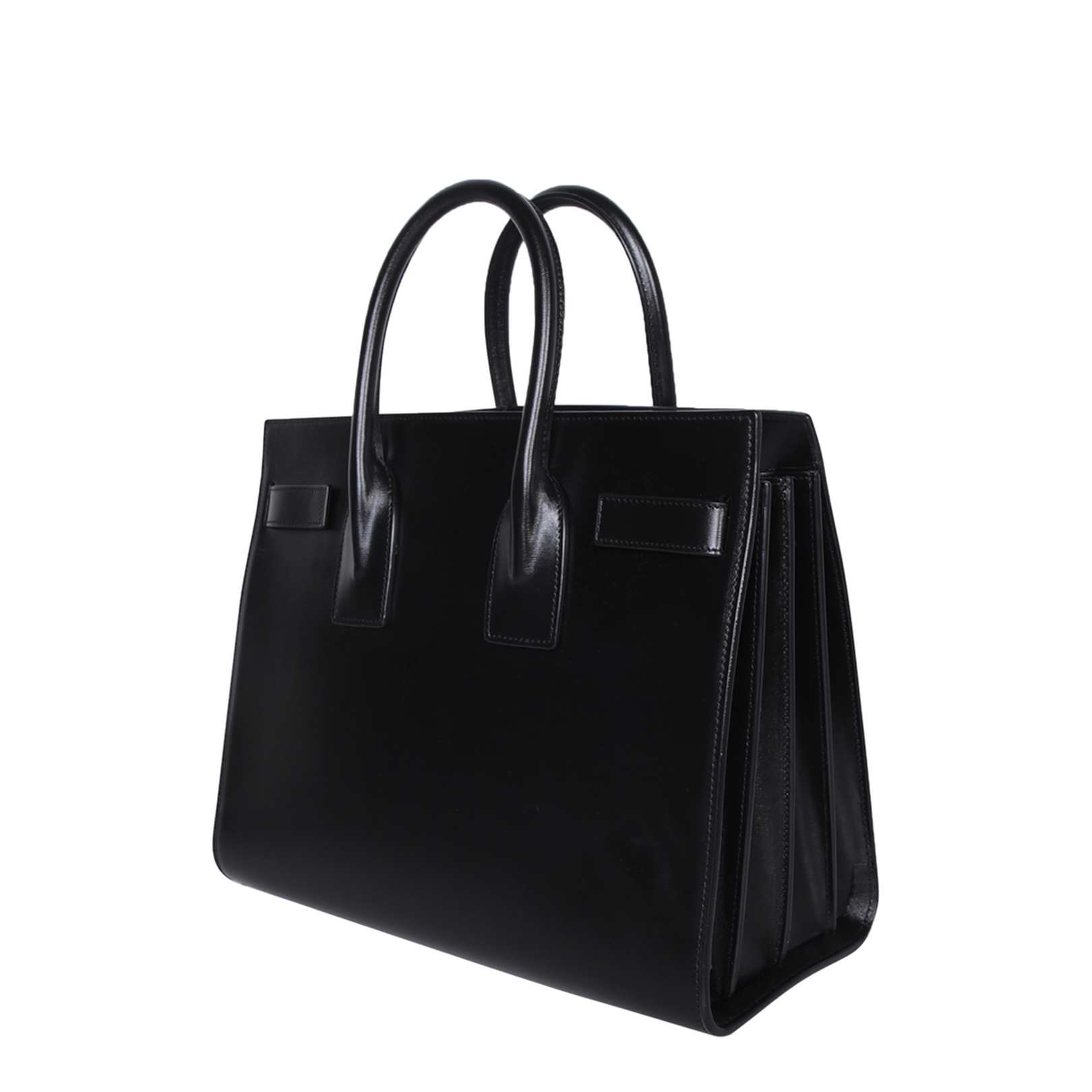 Sac de Jour Small Leather Top Handle Bags - Black