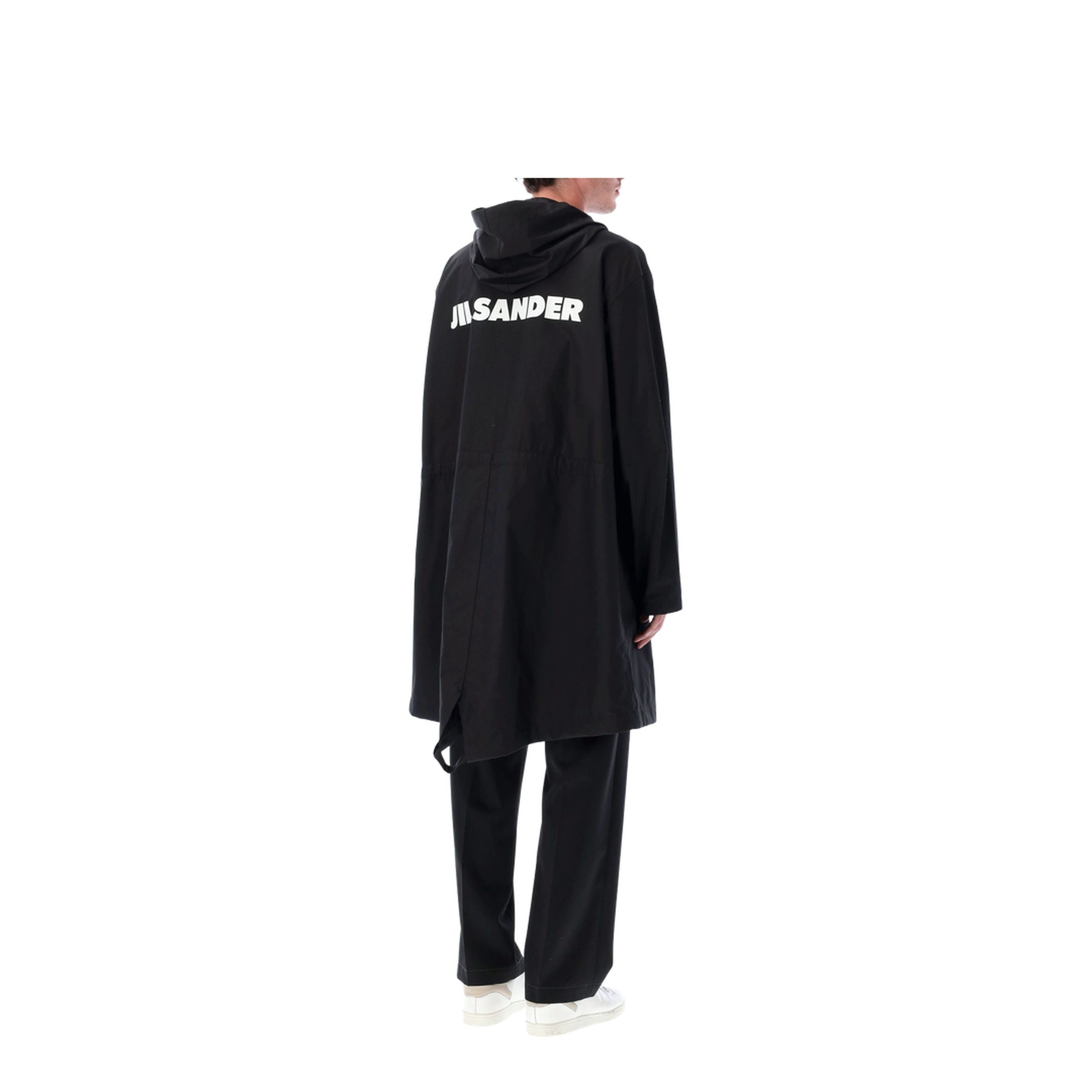 Big Logo Long Jacket - Black