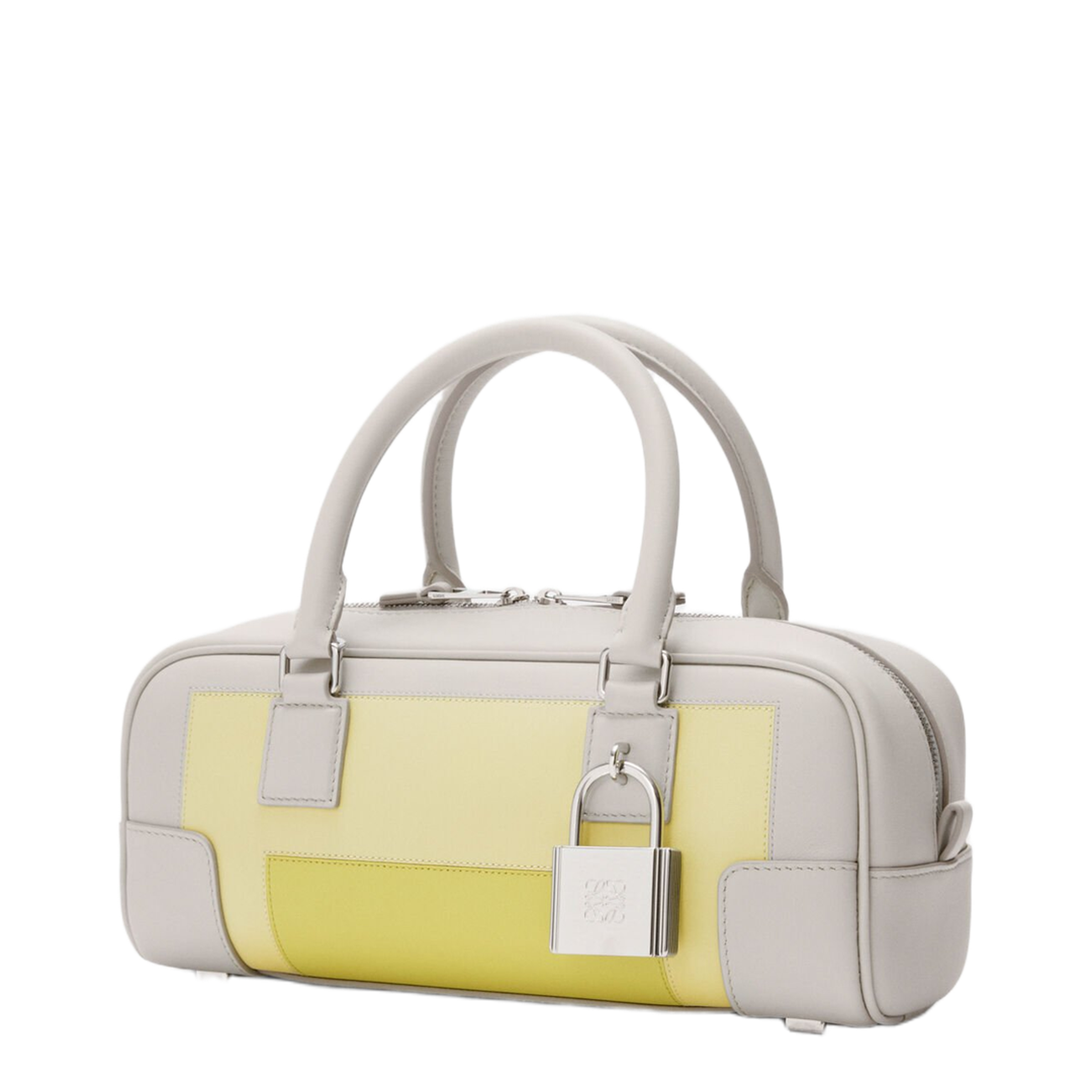 Amazona 23 Cropped Leather Shoulder Bag - Pale Grey/Light Citrine