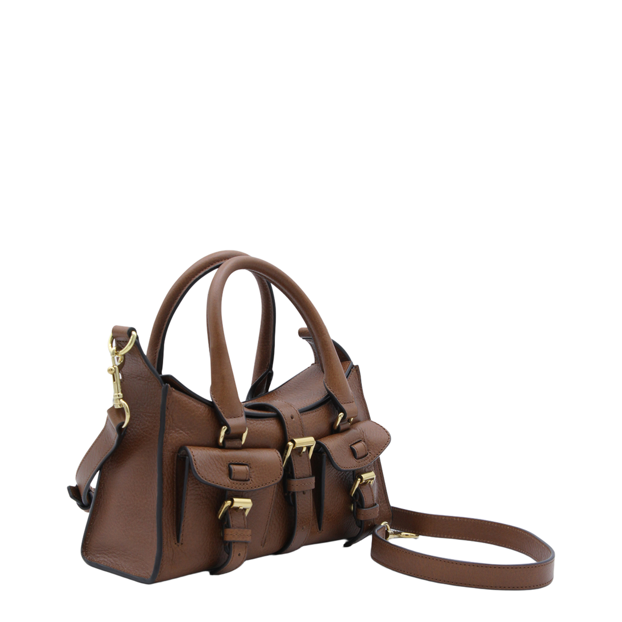 Mini Roxanne Top-Handle Bag NVT - Oak