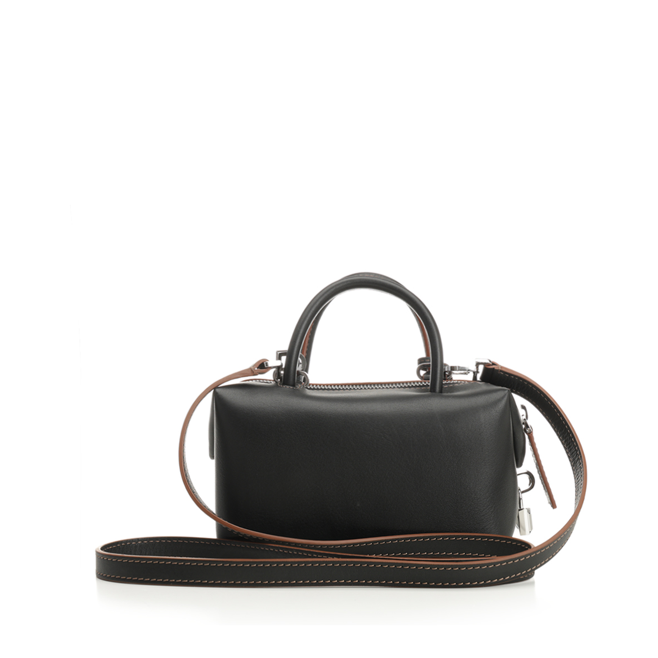 Hold All S Square Bauletto Hand Bag Leather