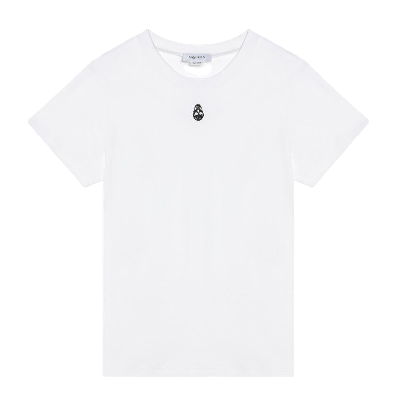 Crew Neck T-Shirt with Skull Embroidery