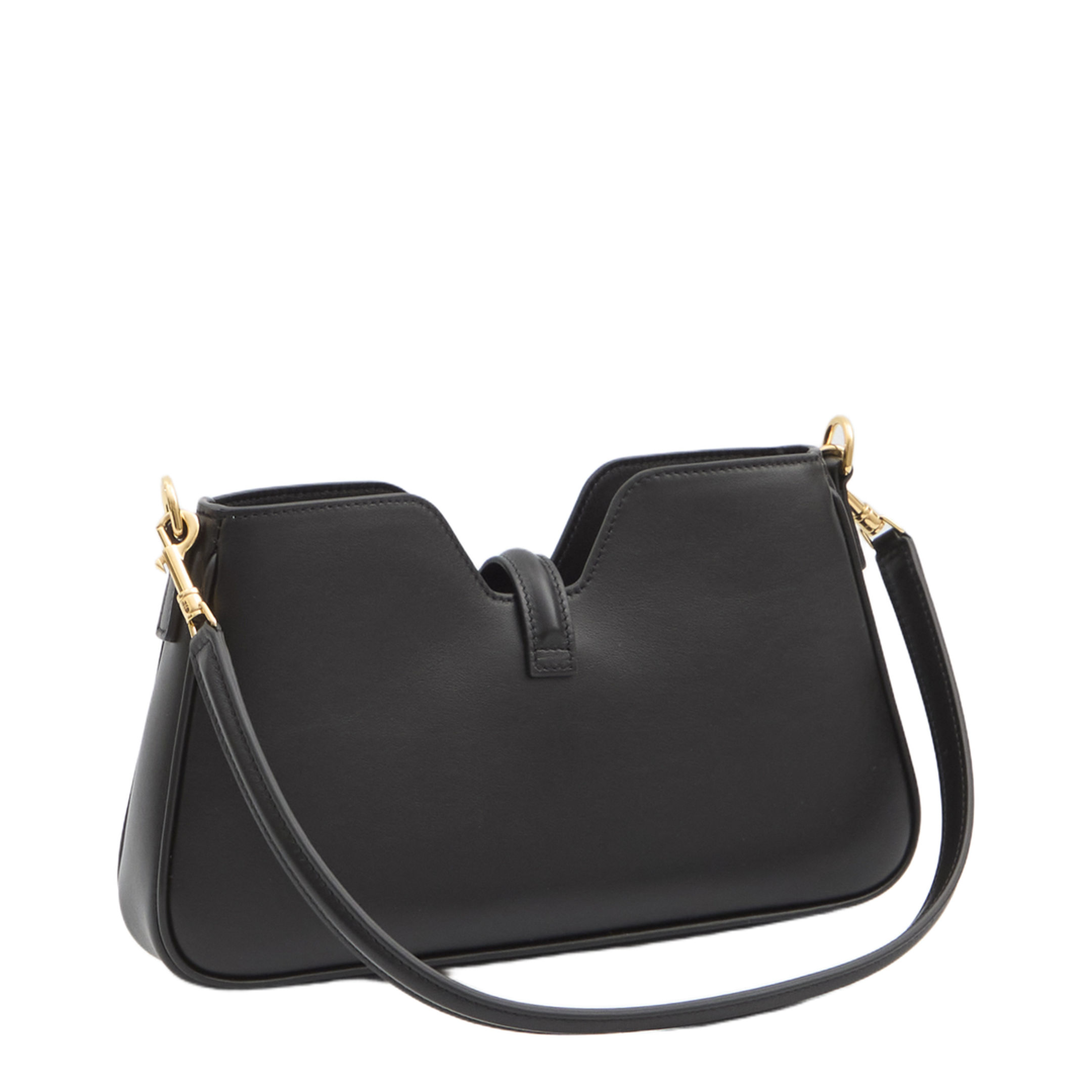 Shoulder Camille 16 Soft in Smooth Calfskin - Black