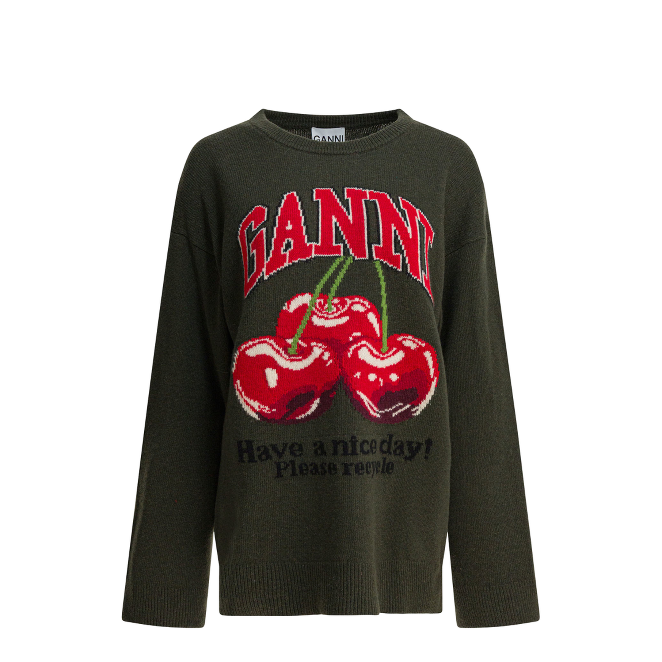 MAYFEYR - Ganni - Wool-Blend Crew-Neck Sweater - A1070112861