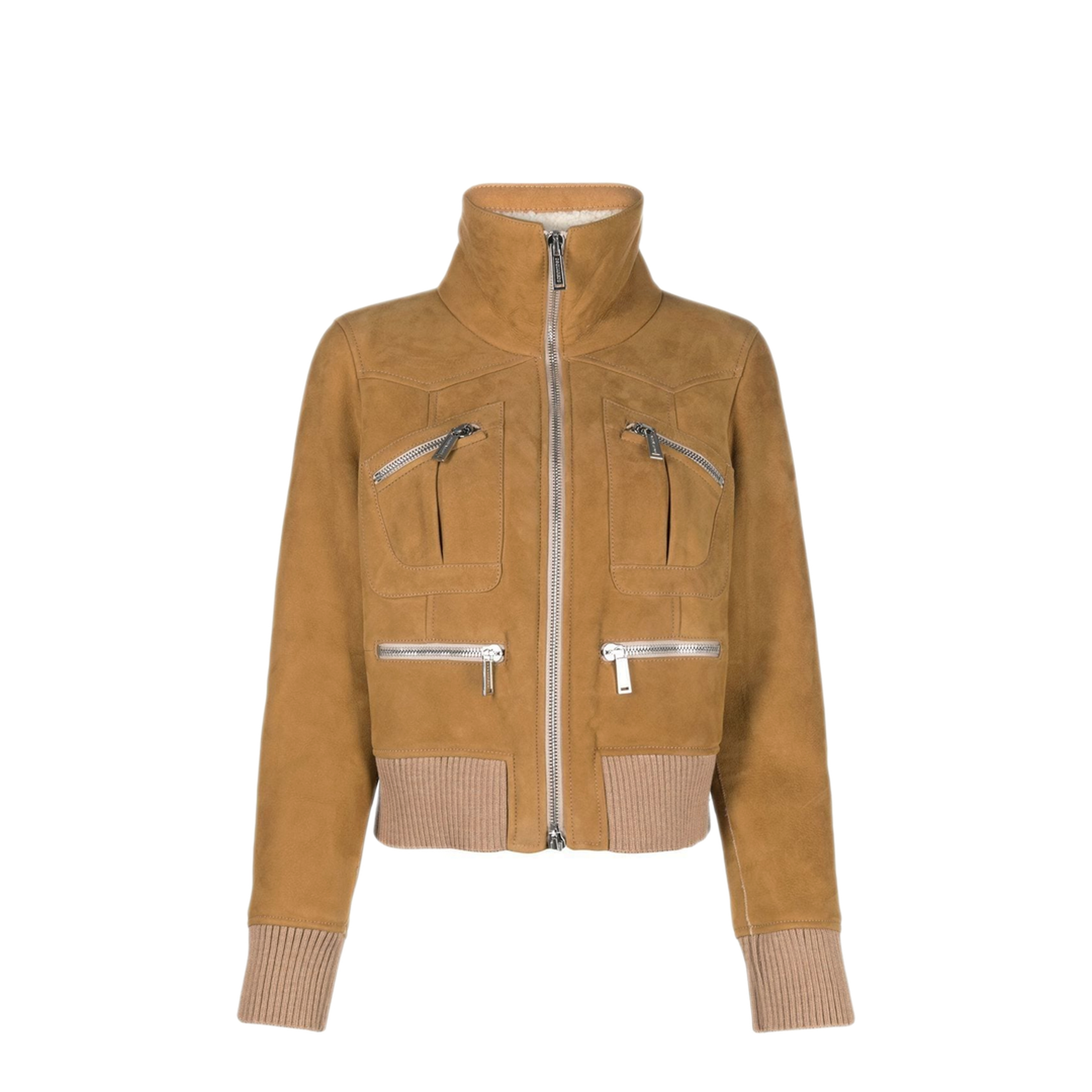 MAYFEYR - Dsquared2 - Ribbed-Detail Zipped-Up Bomber Jacket - S75AM0927SY1600132
