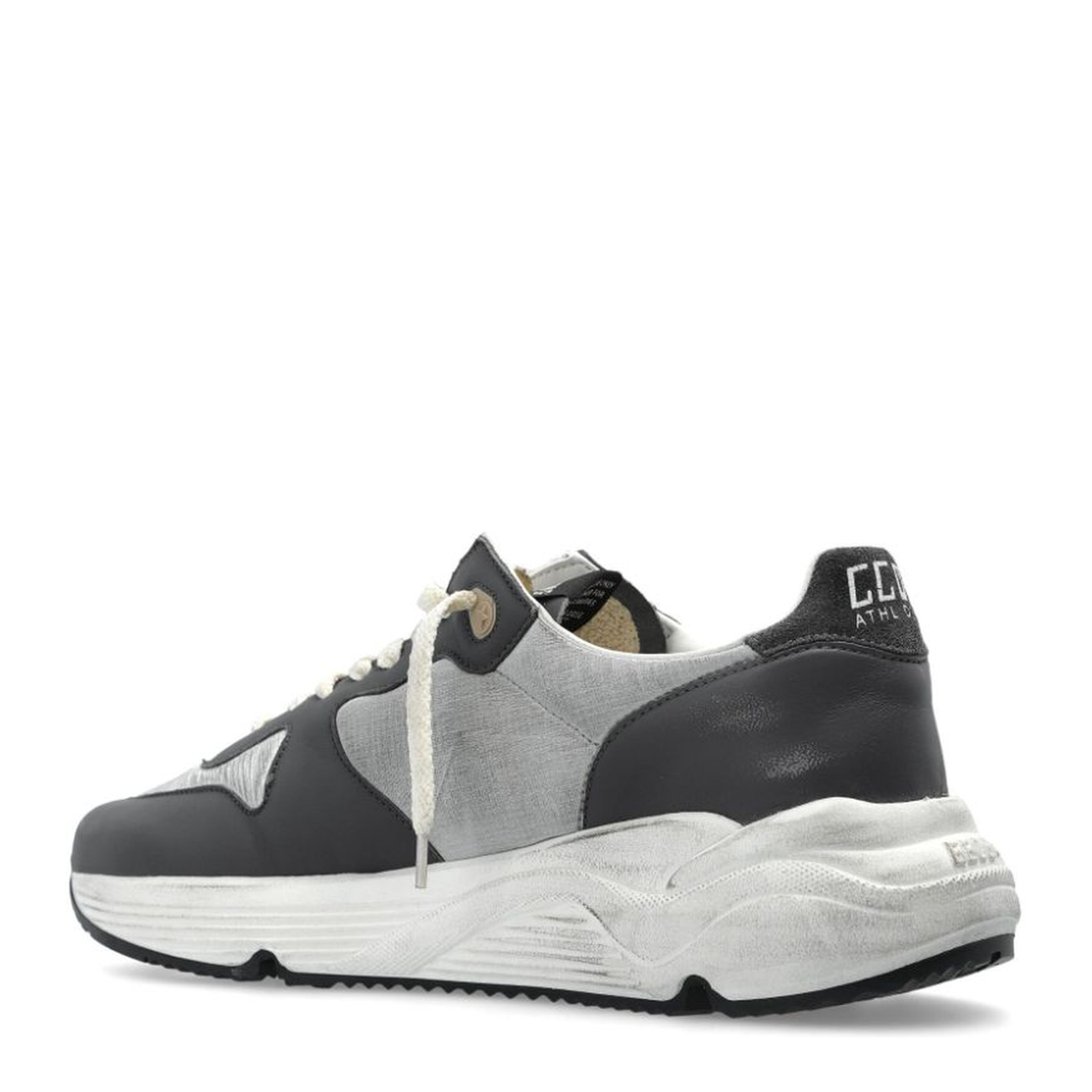 Running Sole in Gray Nylon and Black Nappa Leather