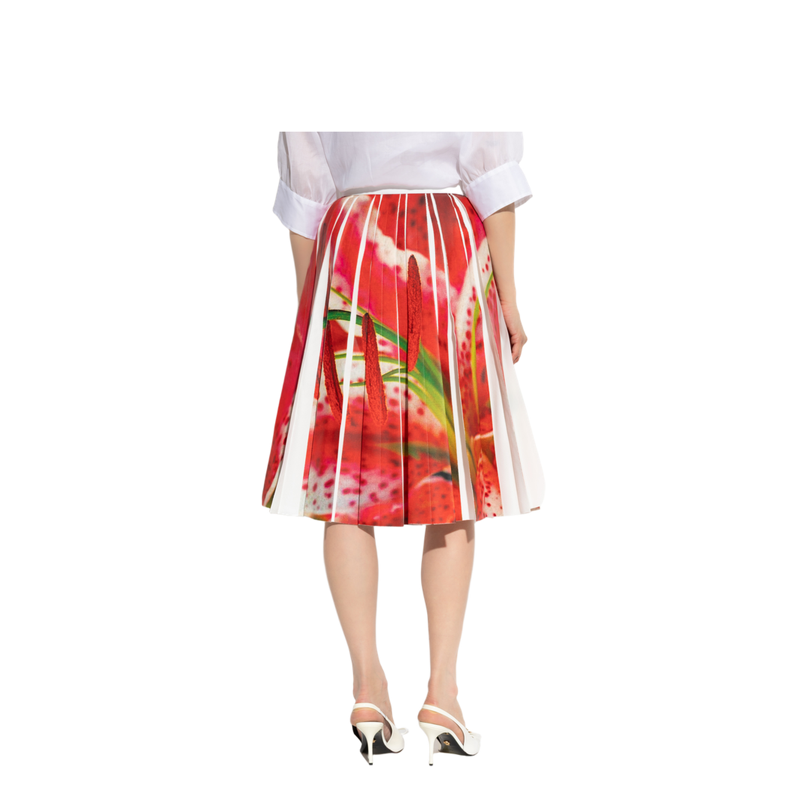 Pleated Skirt with Colorful Print