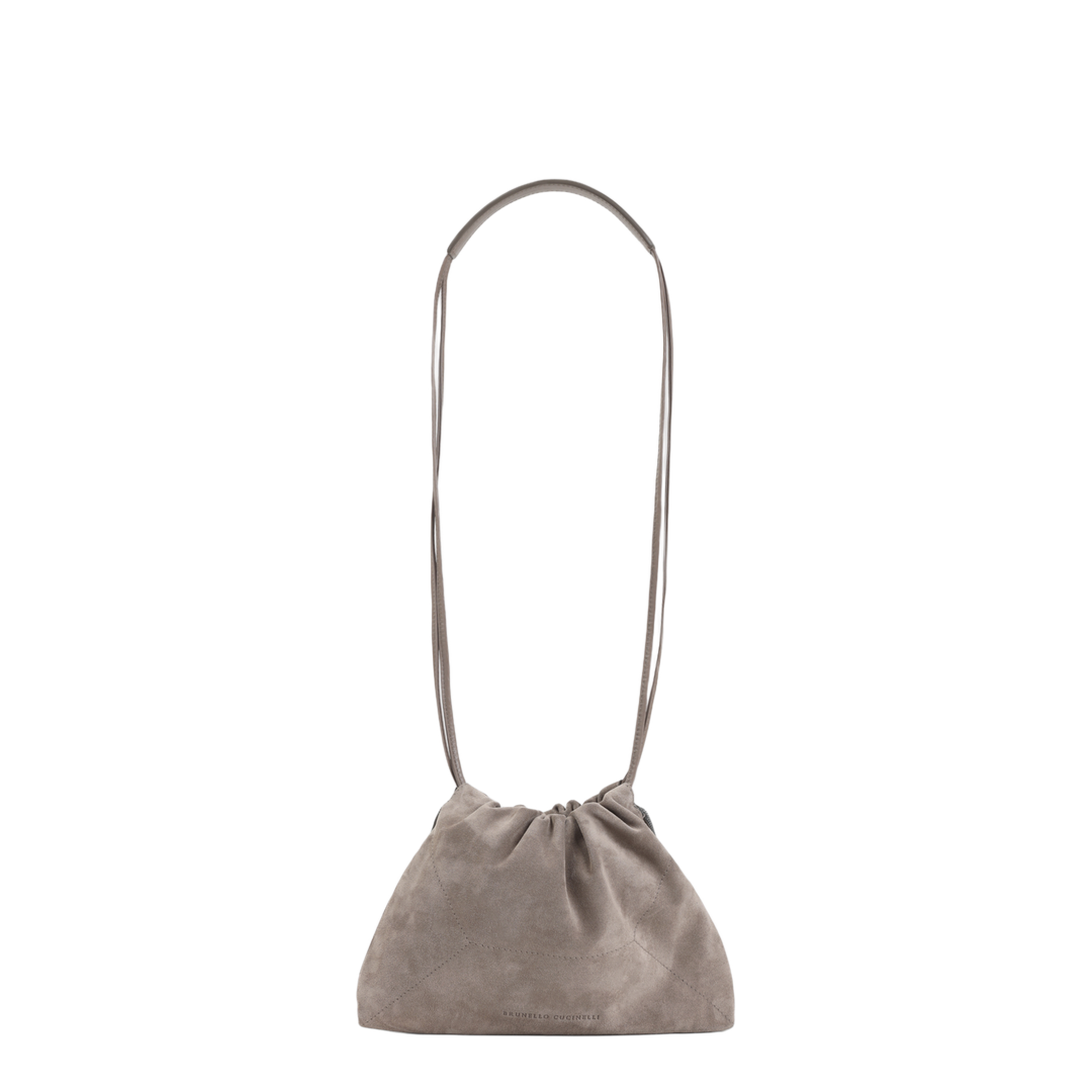 Duo Medium Suede Crossbody - Light Brown