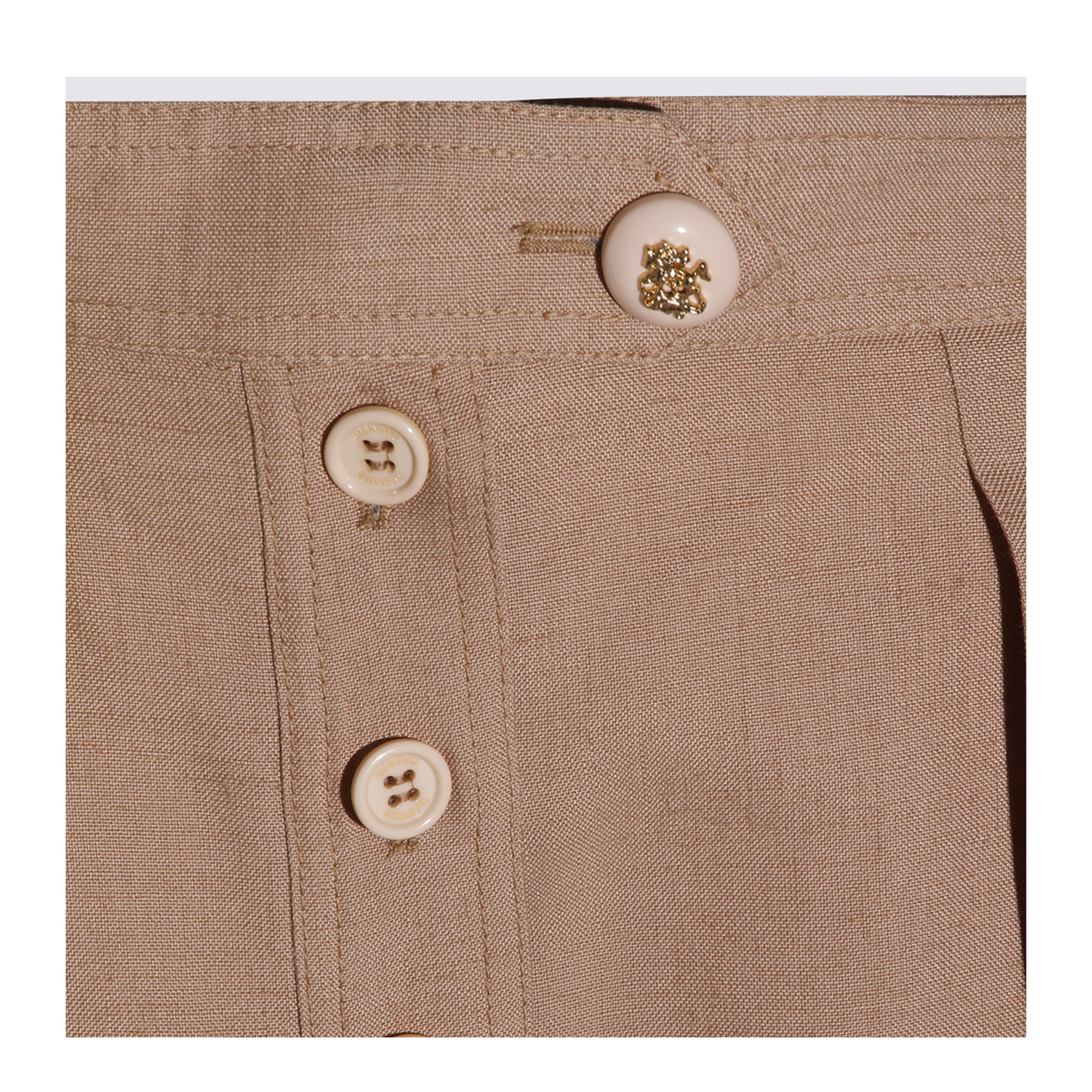 Biscuit Viscose Blend Shorts