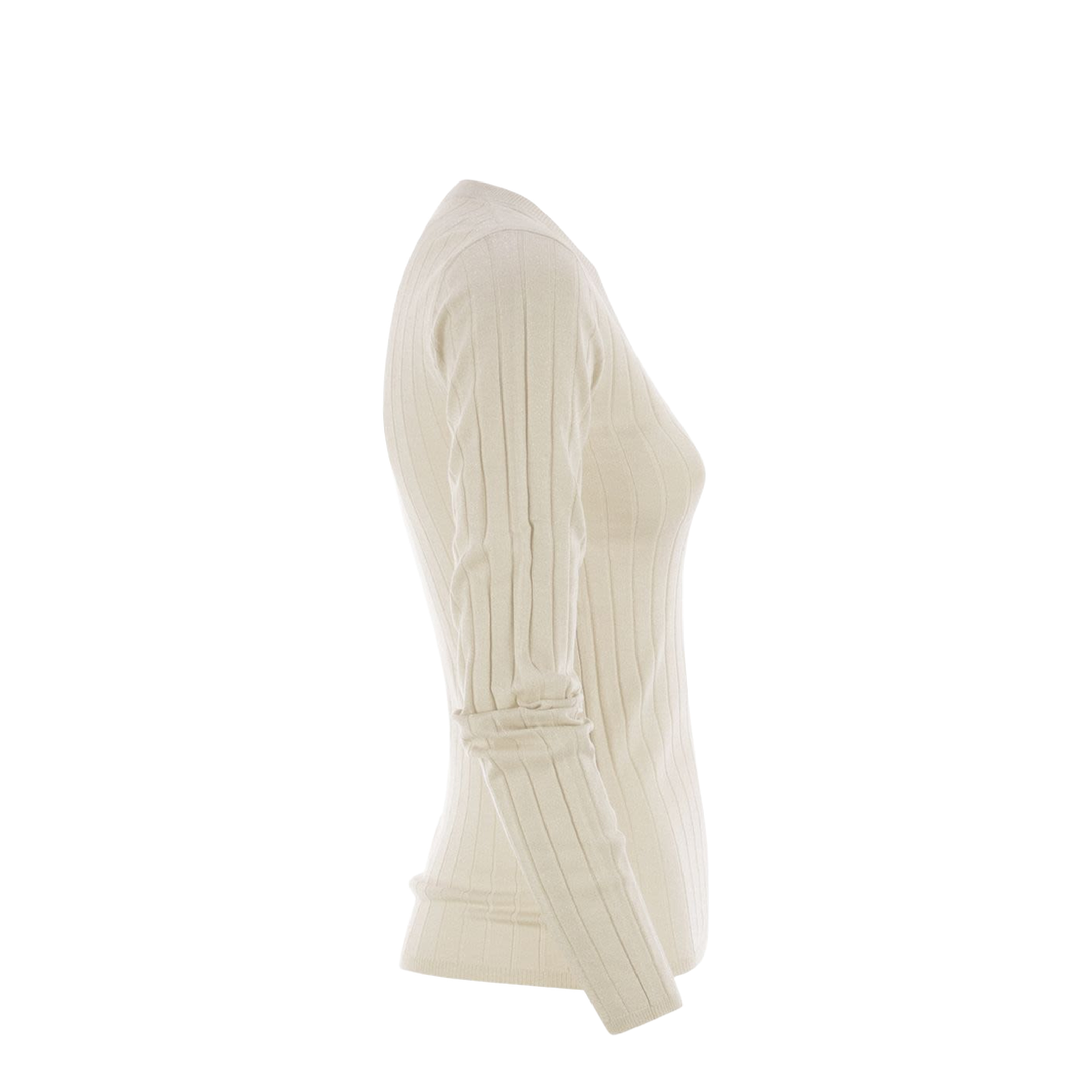 Lightweight Cashmere and Silk Broad Rib Sweater