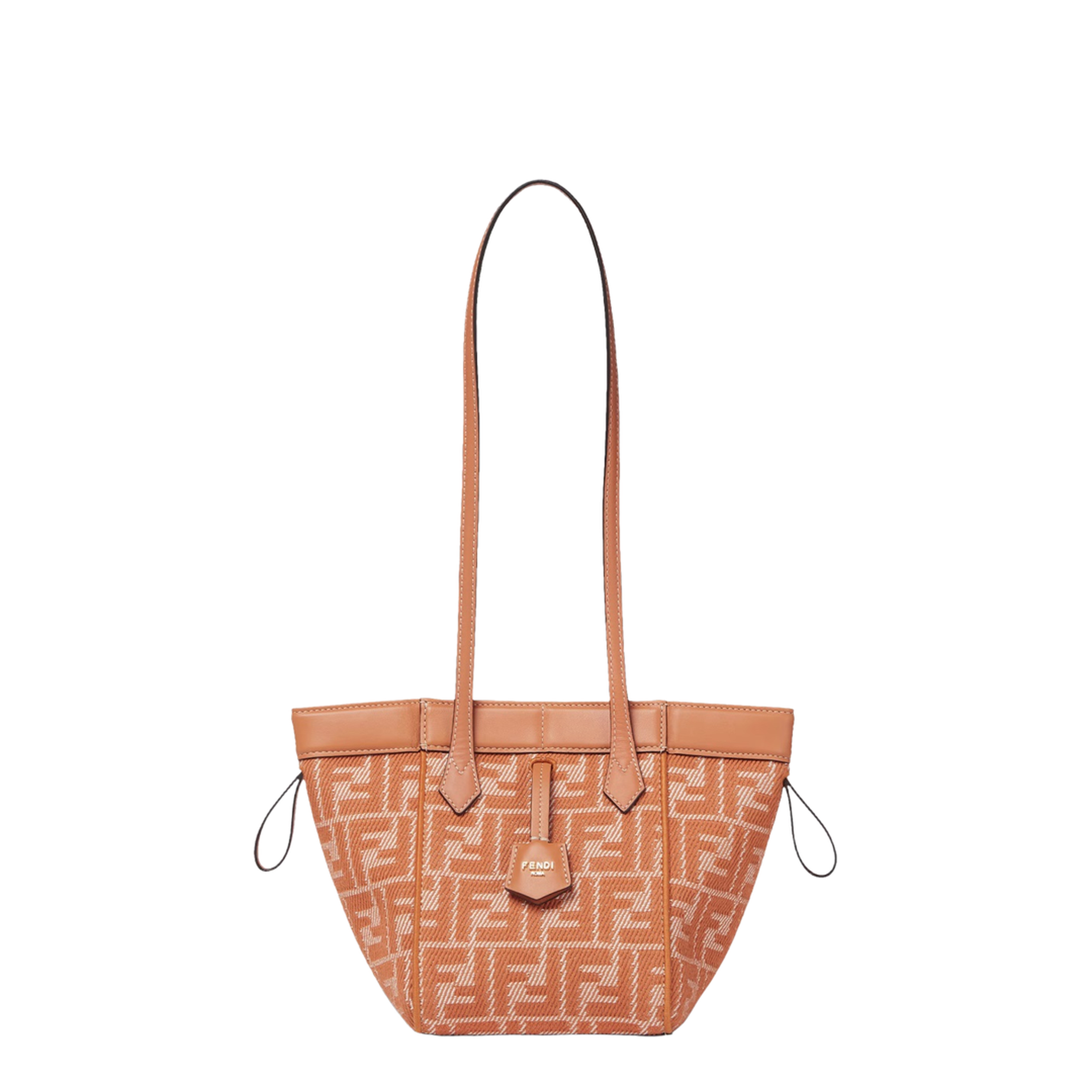 Origami Mini Denim Bucket Bags - Orange