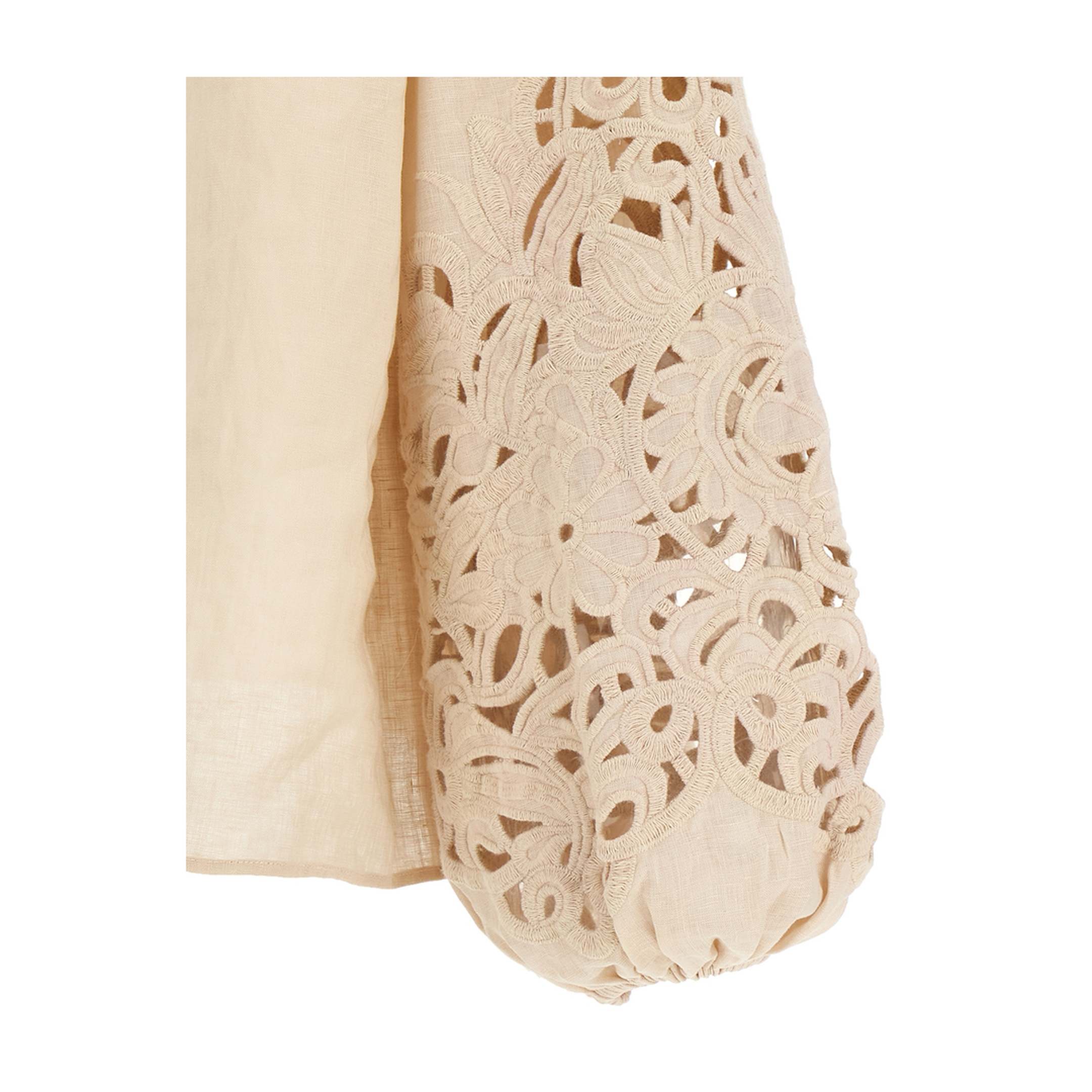 Linen Embroidered Wylie Blouse Cream