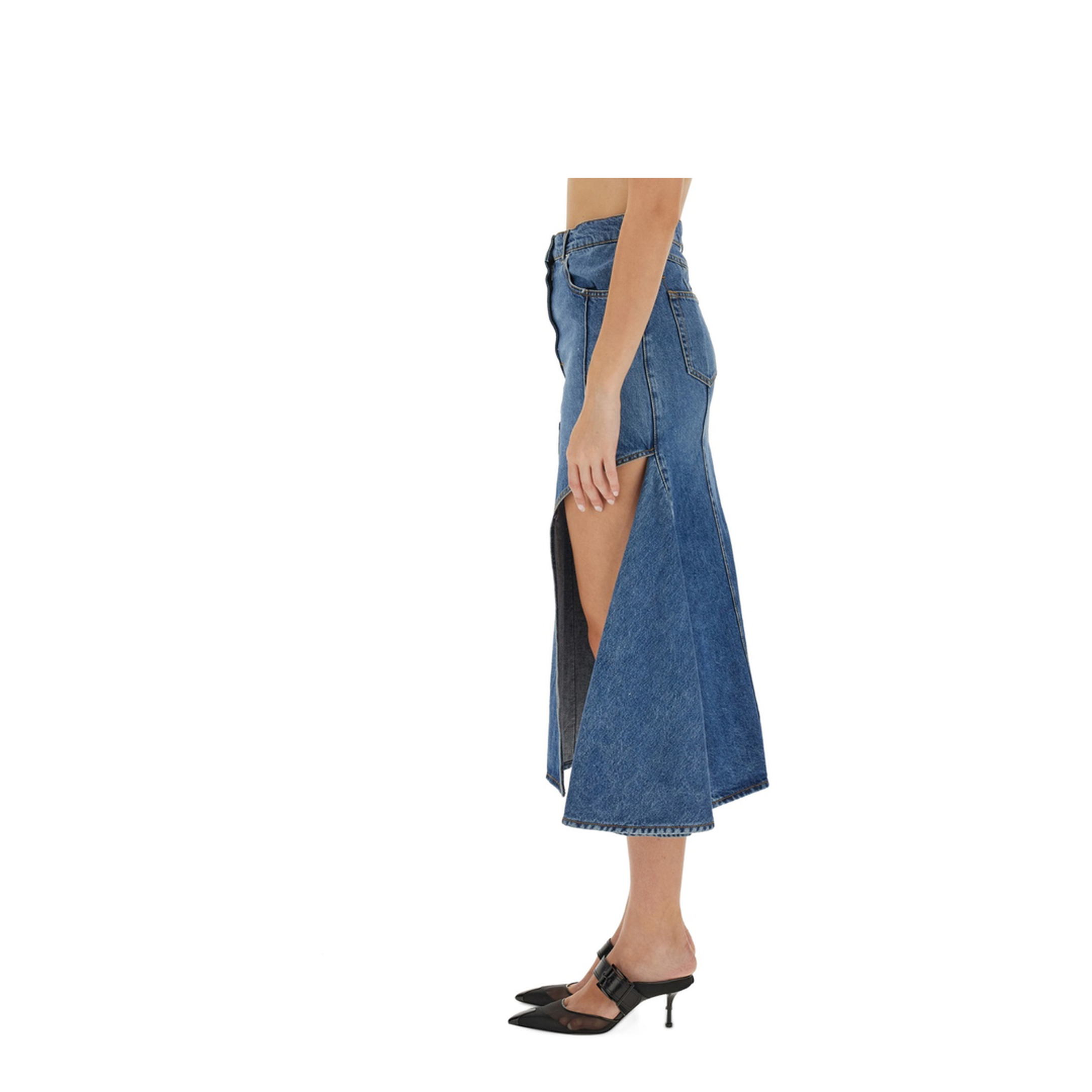 Pencil Skirt with Cut-Out