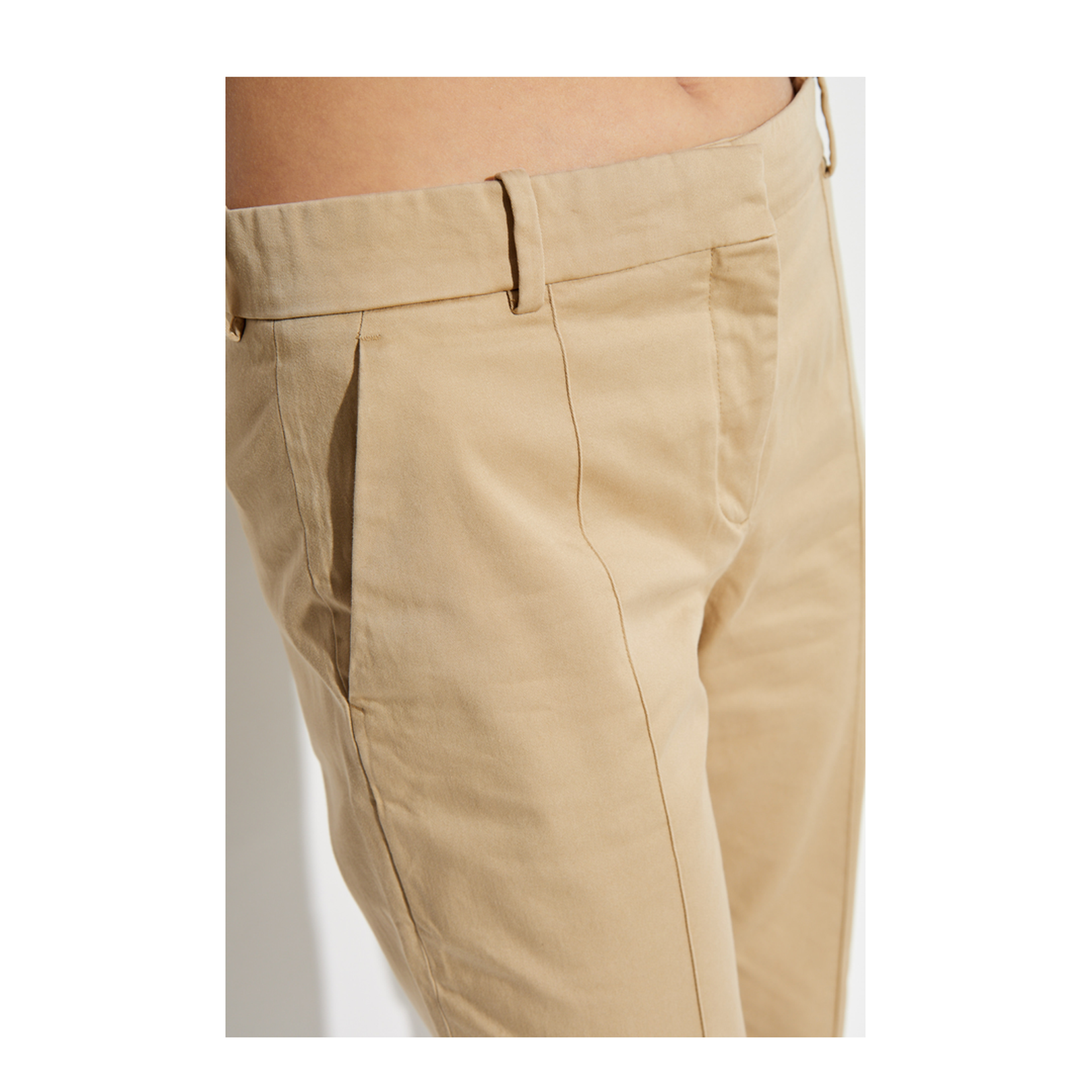 Pants with stitching on the legs