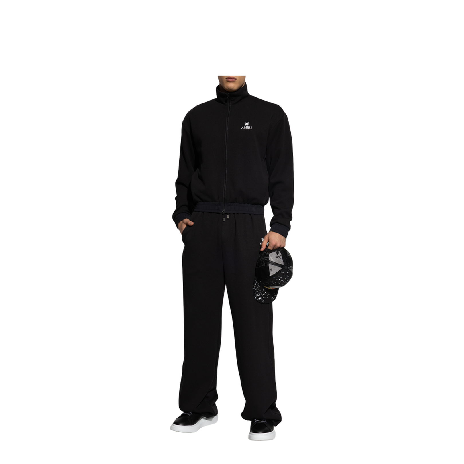 Sweatshirt with stand-up collar