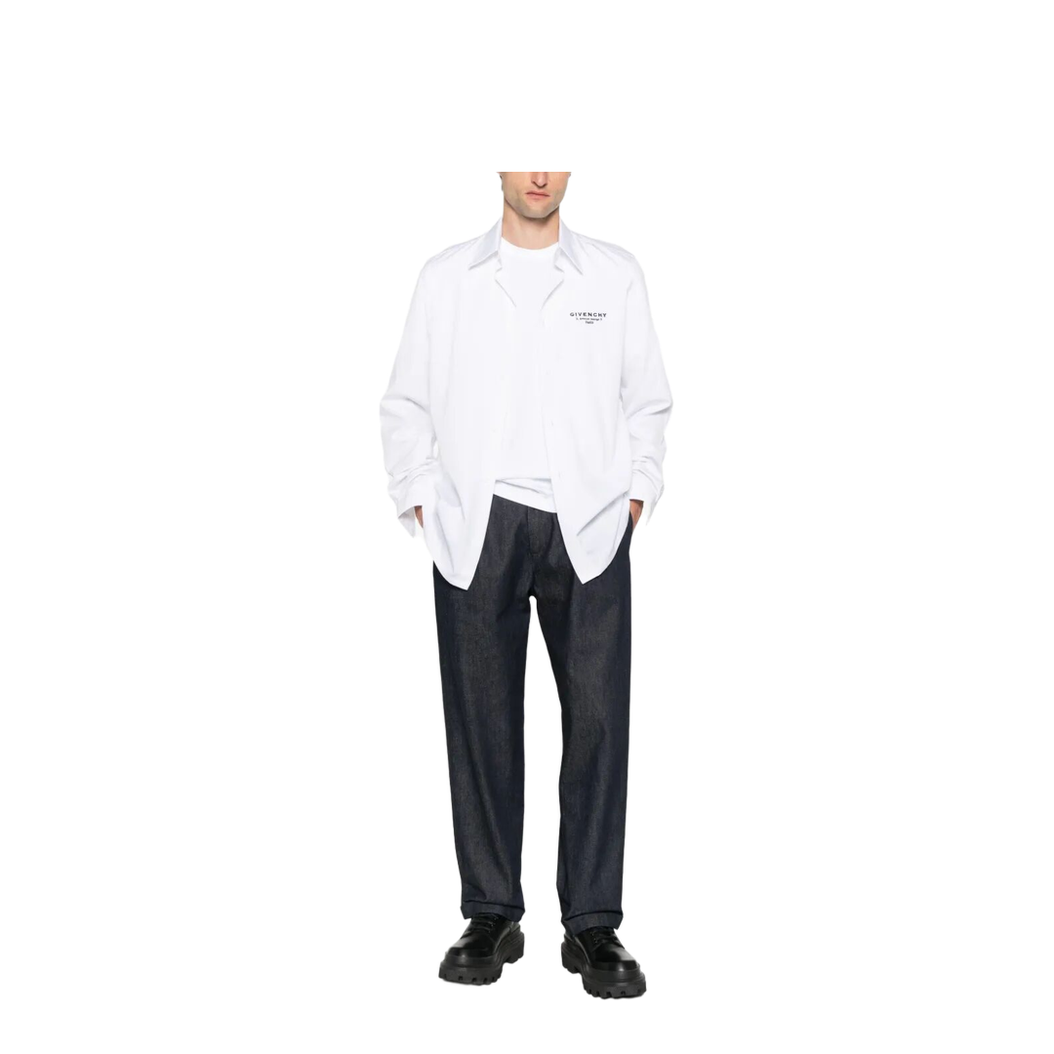 MAYFEYR - Givenchy - Classic Fit Shirt With Logo Print - BM616M14M6