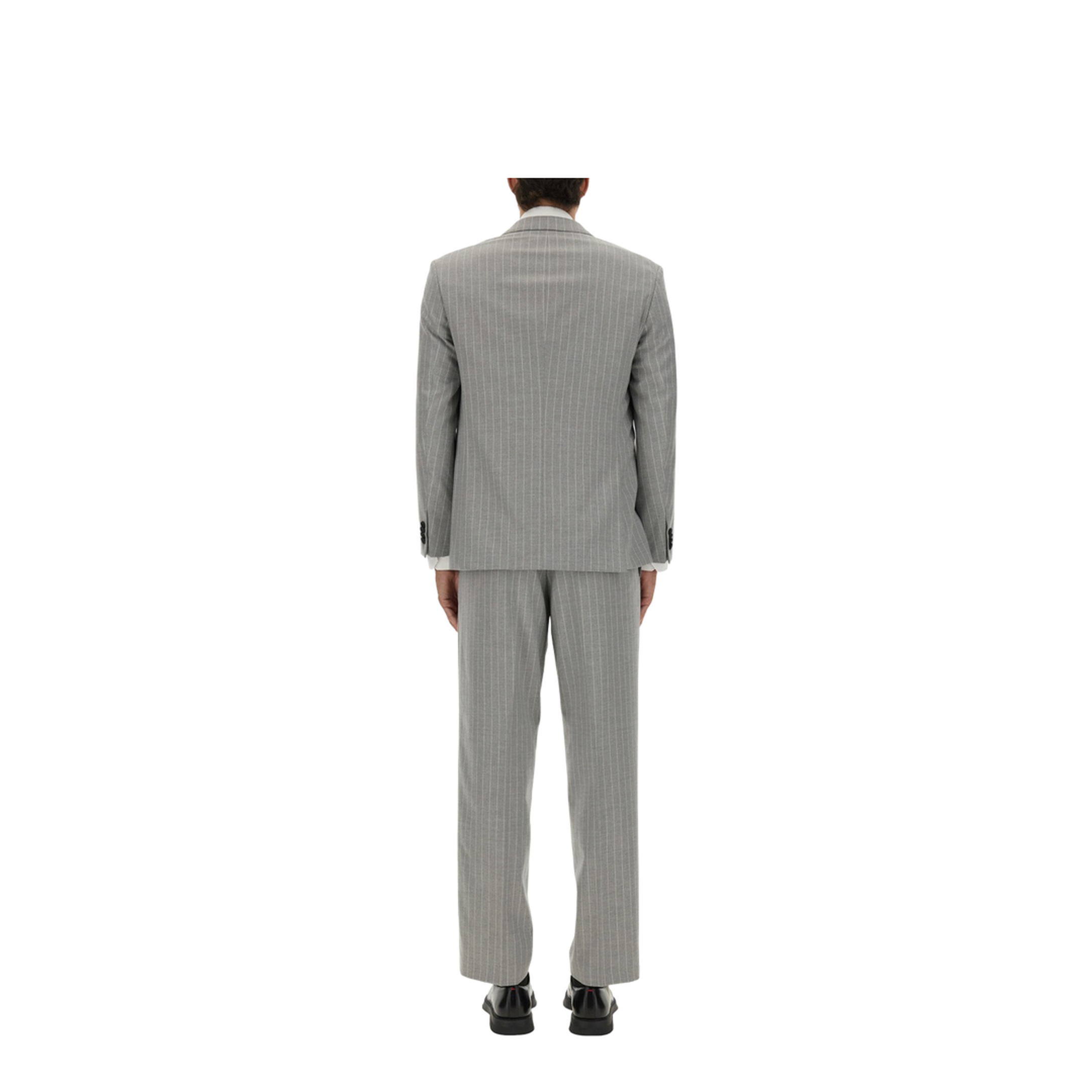 Slim Fit Suit with Striped Pattern
