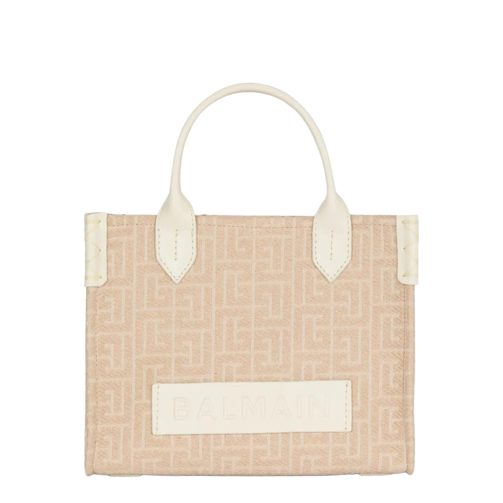 B-Army Small Monogrammed Canvas and Leather Tote Bag