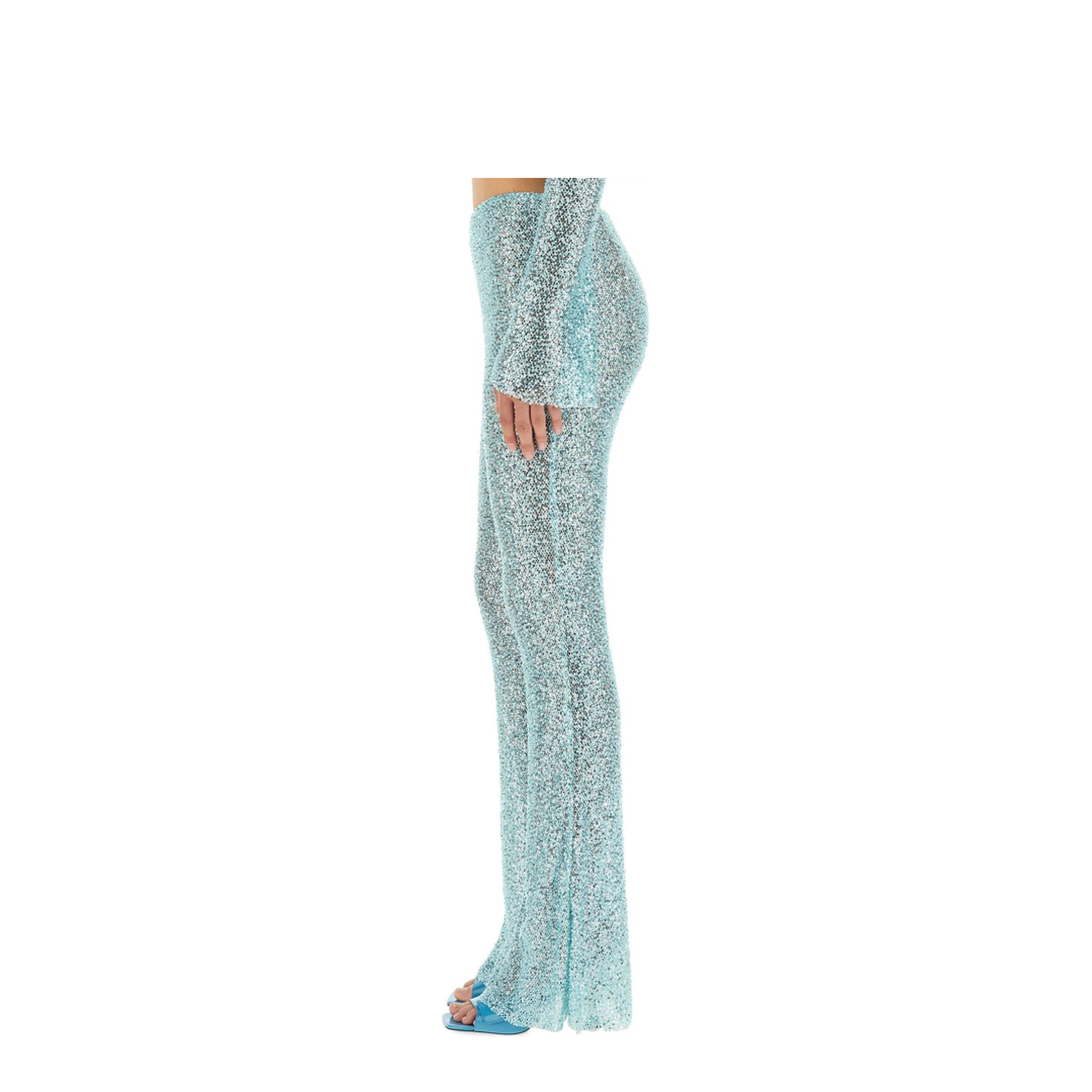 MAYFEYR - Self Portrait - Beaded Pants - PF23195PBLBLUE