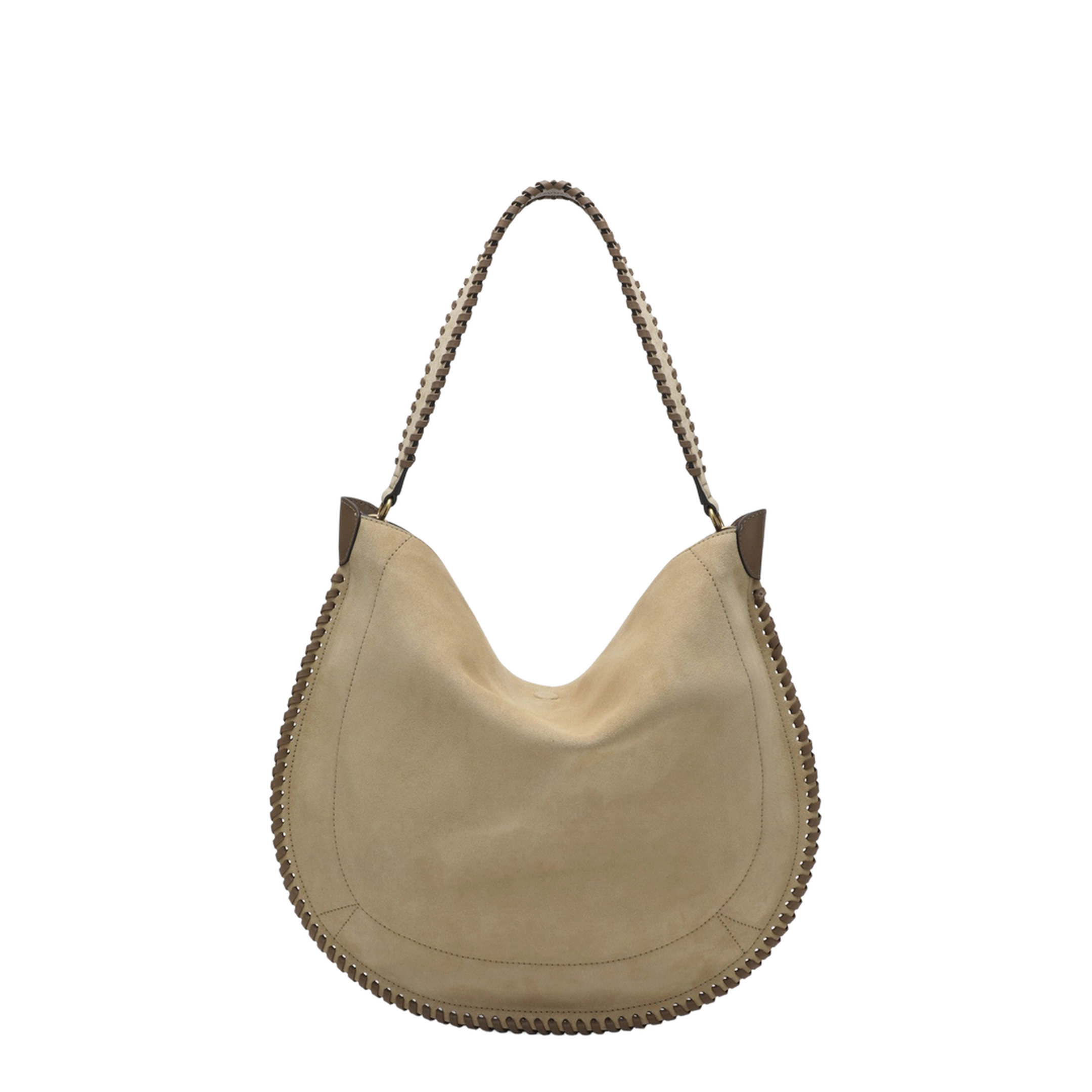 Oskan Hobo Soft Bag in Sand-Colored Suede