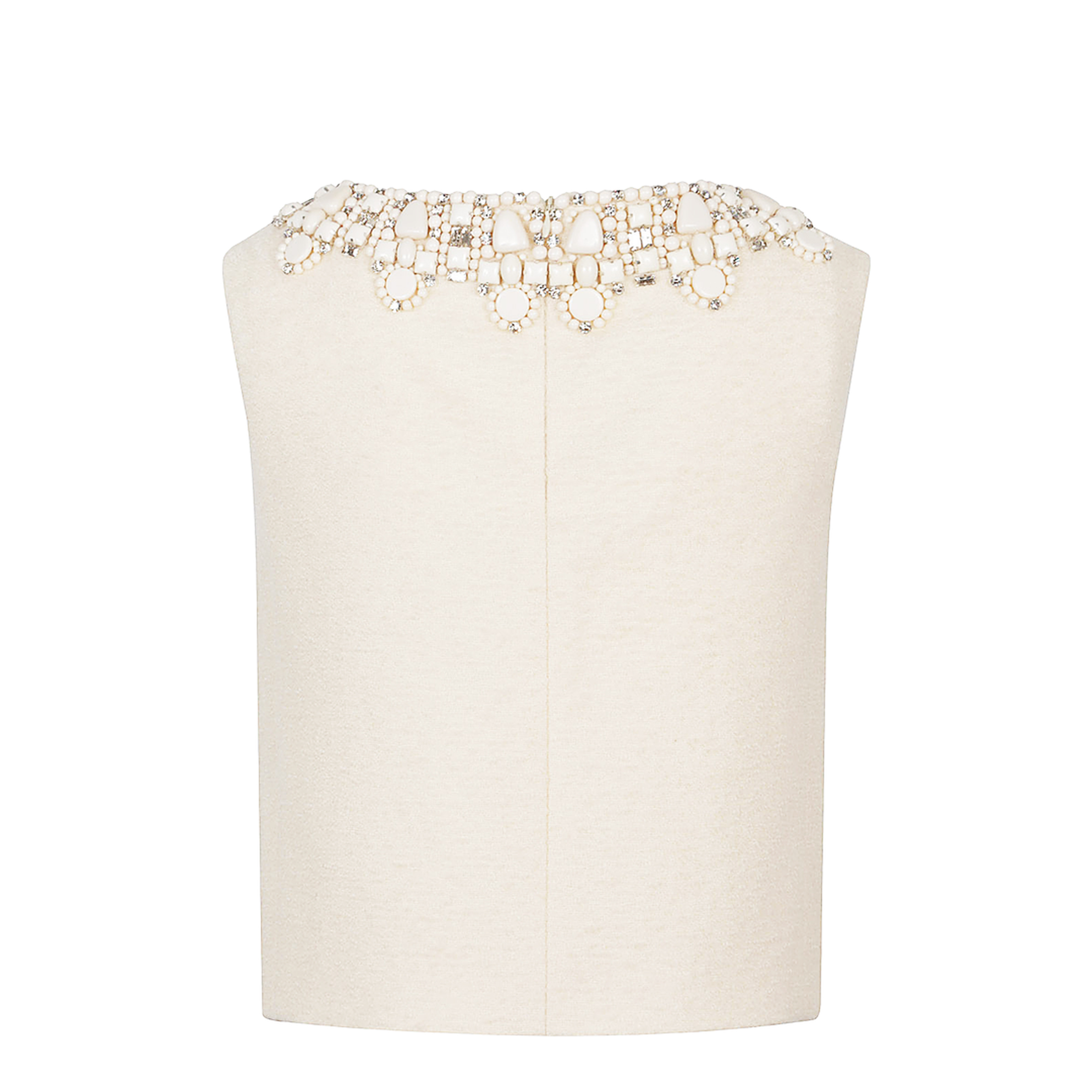 Embroidered Top in Bouclette Natté
