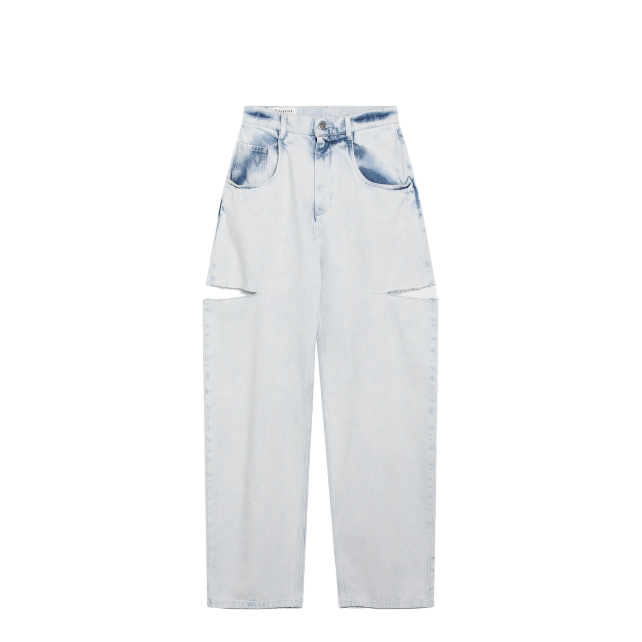 MAYFEYR - Maison Margiela - Blue Faded Cotton Jeans With Cut-Out Details - S51LA0185M30045961