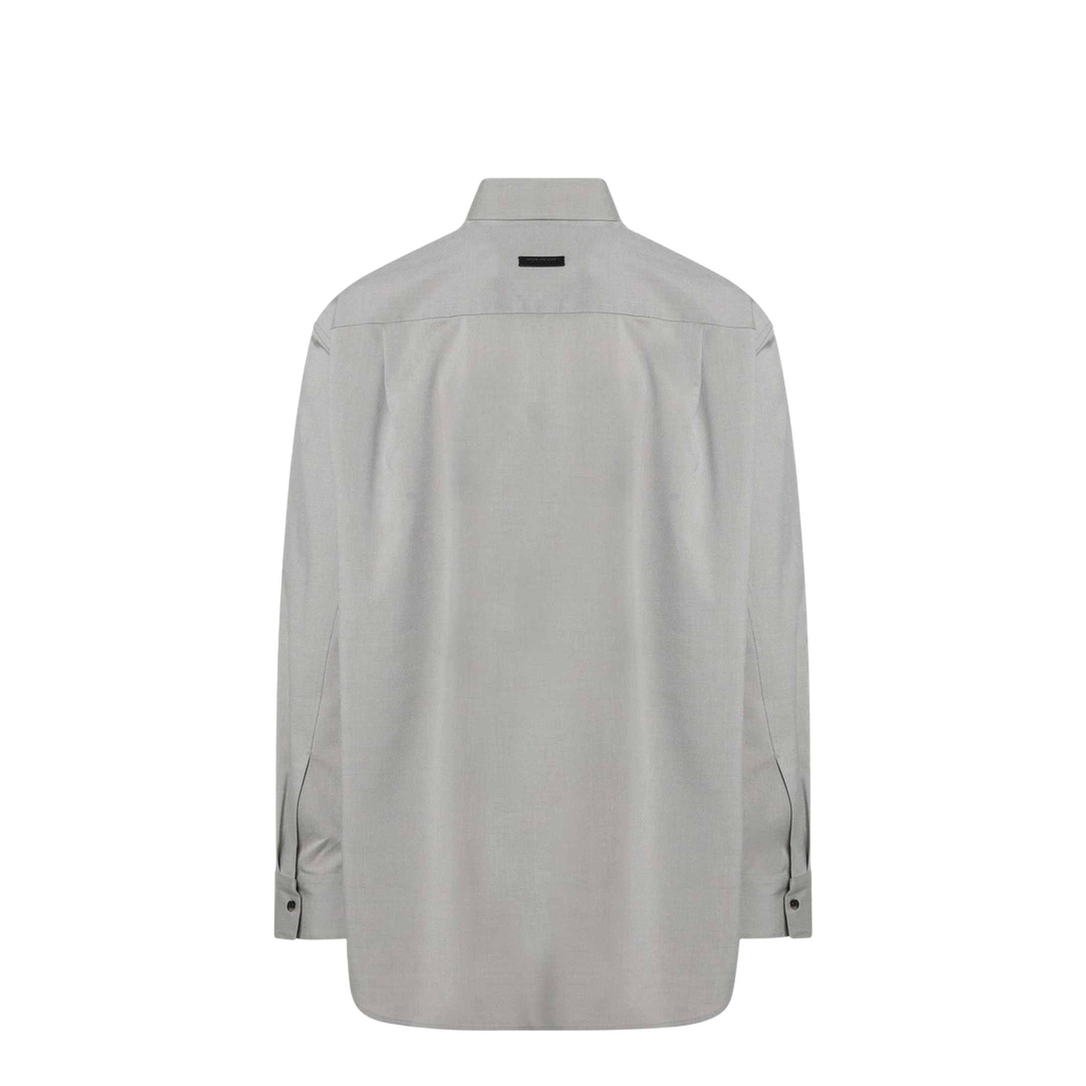 Grey Dove Grey Mélange Cotton Shirt