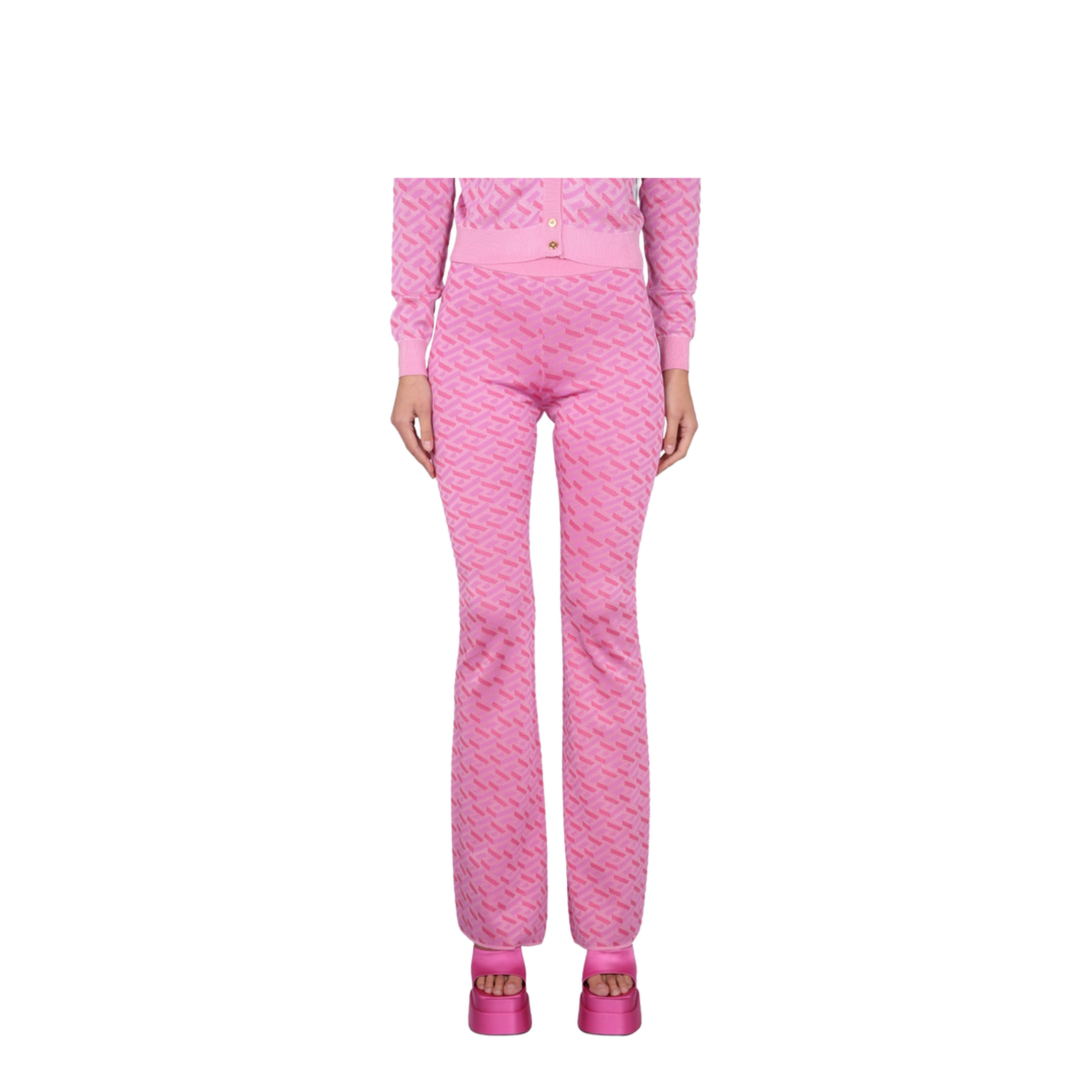 23 SS Jacquard Pants with Greek Print