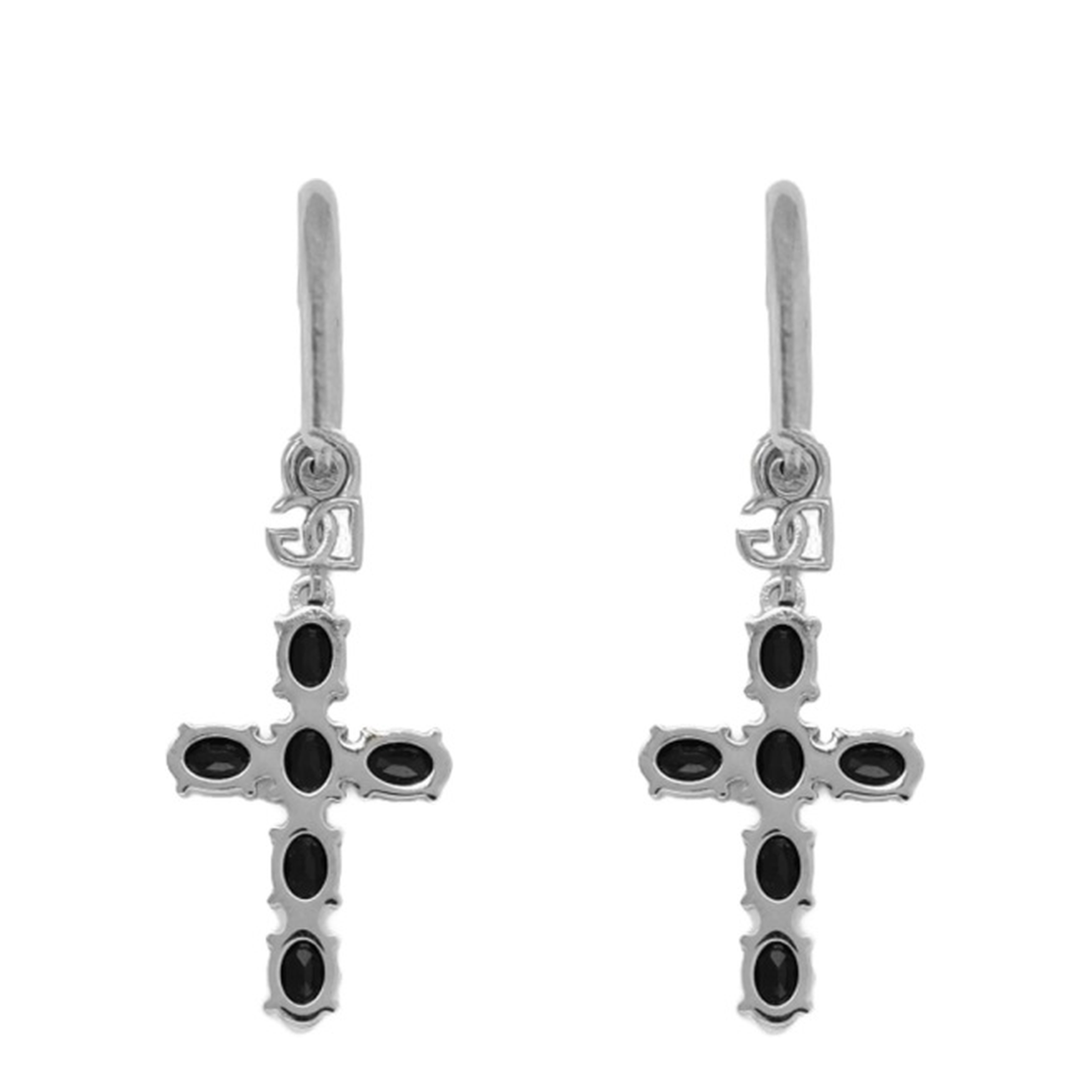 Earrings with Crystal Crosses