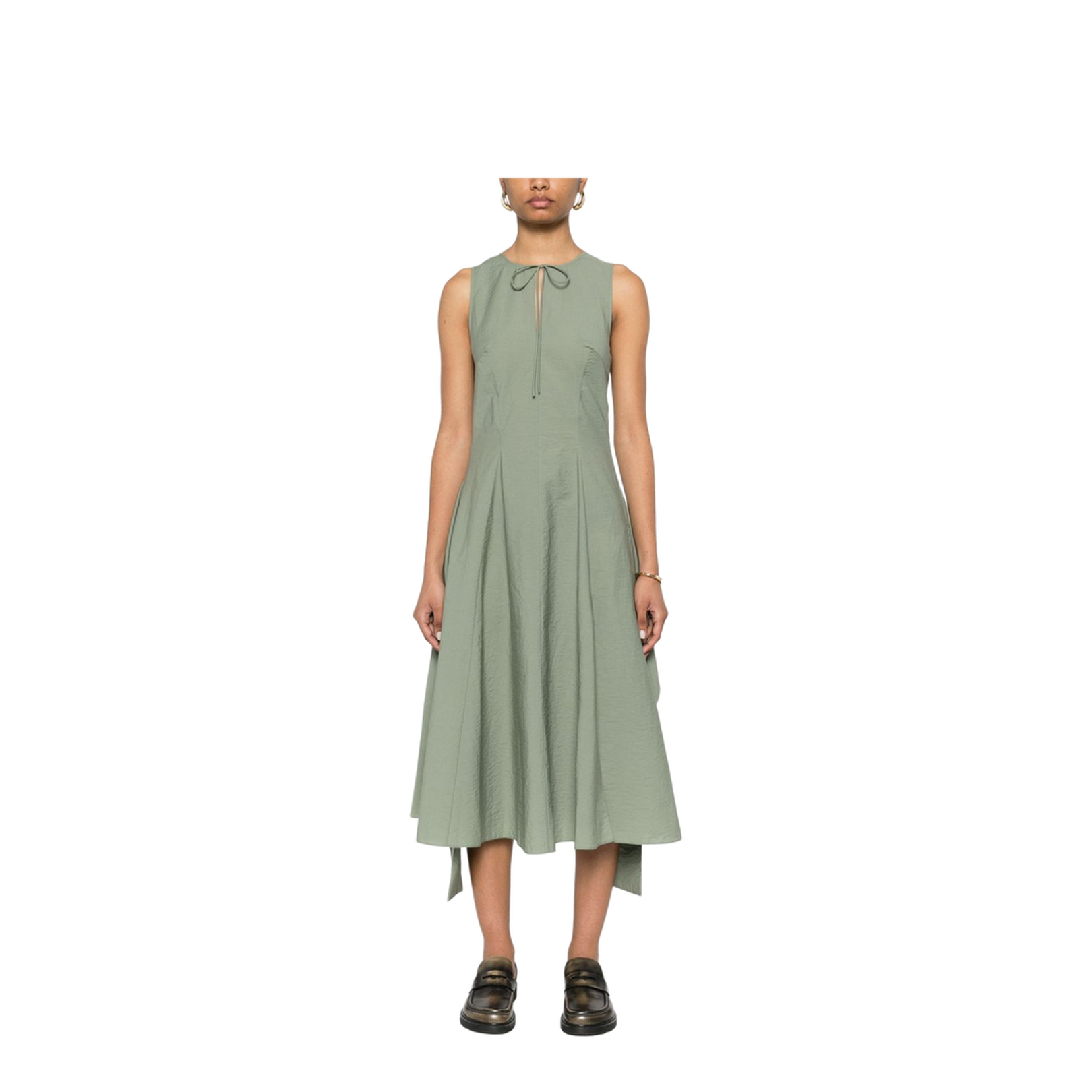 Cotton Blend Midi Dress