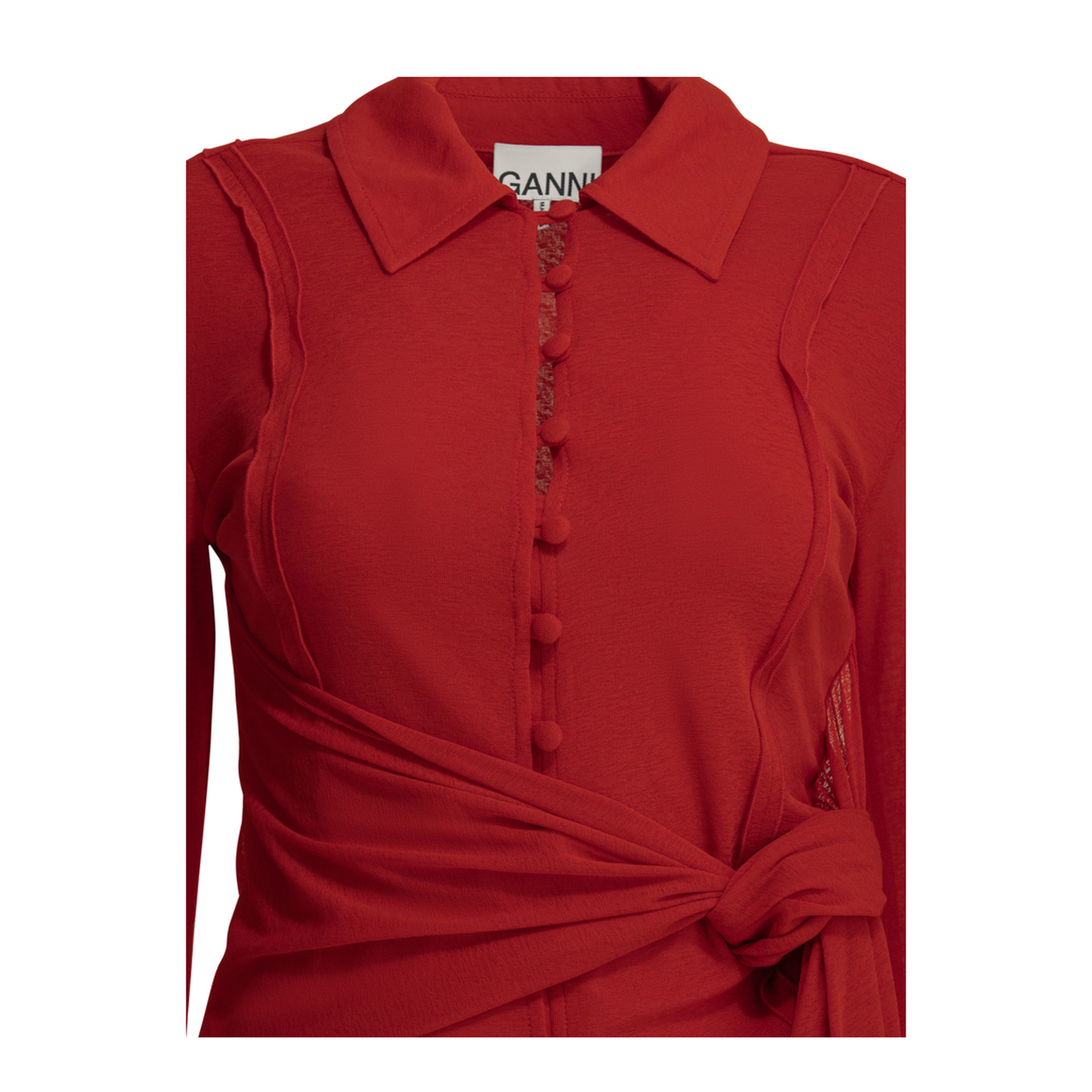 MAYFEYR - Ganni - Polo Shirt With Buttons - A104028606P