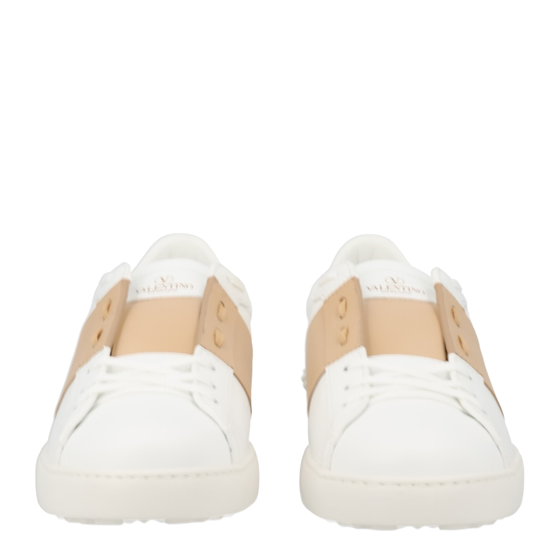 Open Sneaker in Smooth Leather - White