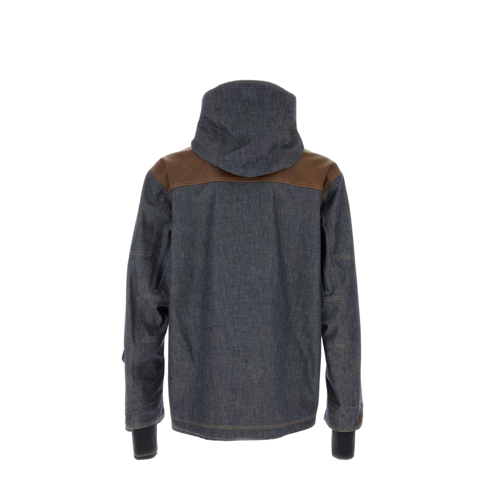 Dark Grey Langtang Hooded Denim Ski Jacket