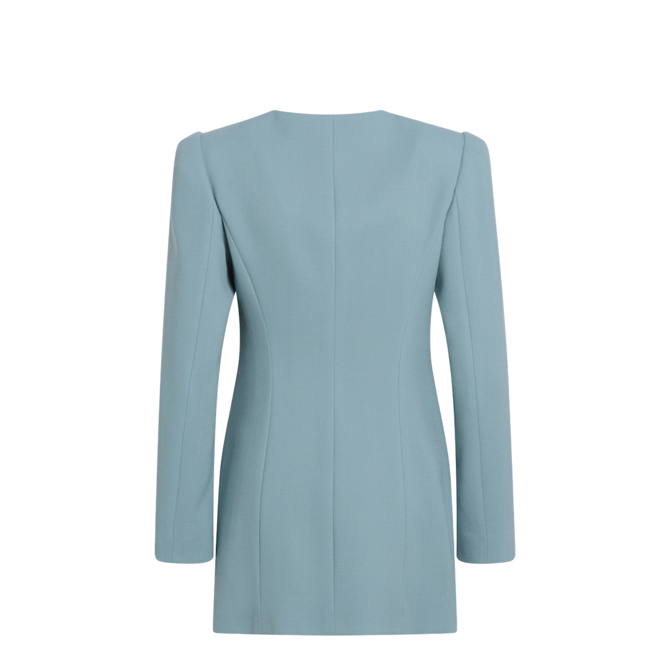 Light Blue Crispy Light Wool Jacket