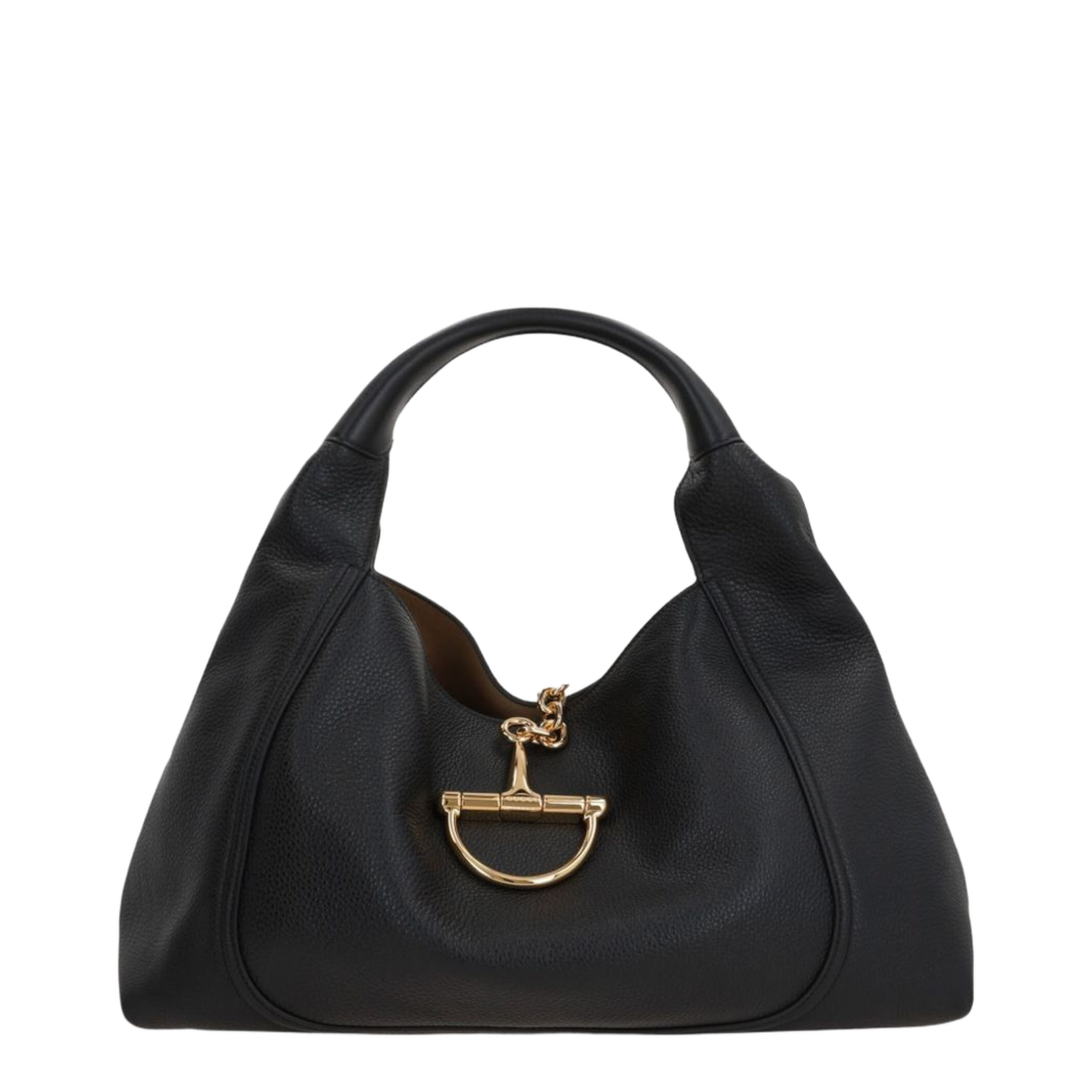 Softbit Maxi Leather Shoulder Bags - Black