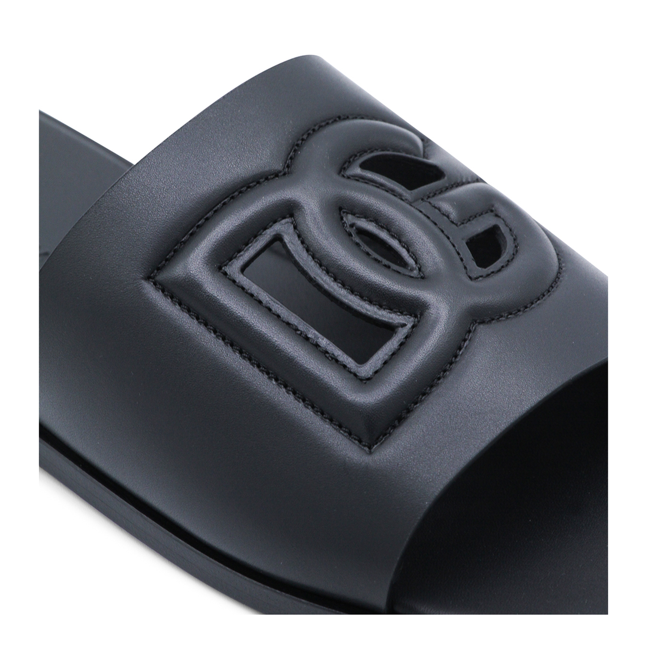 Leather Slide with Logo