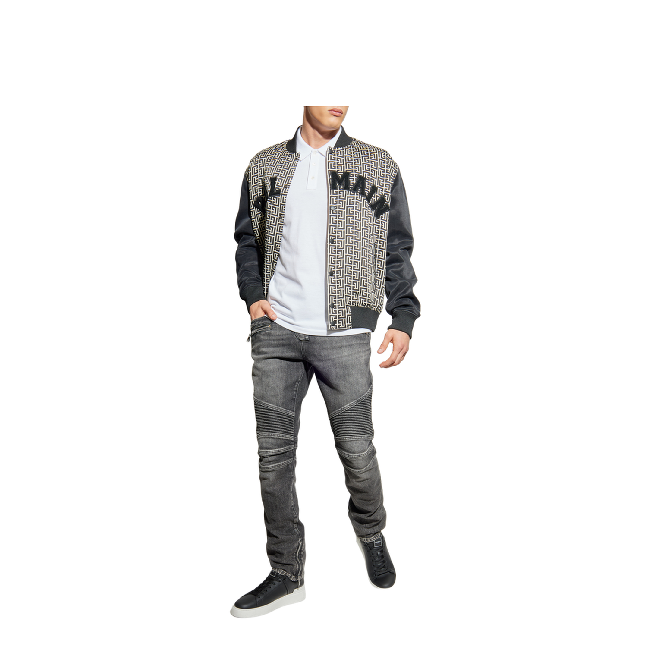 Cotton Polo Écusson Print T-shirt White