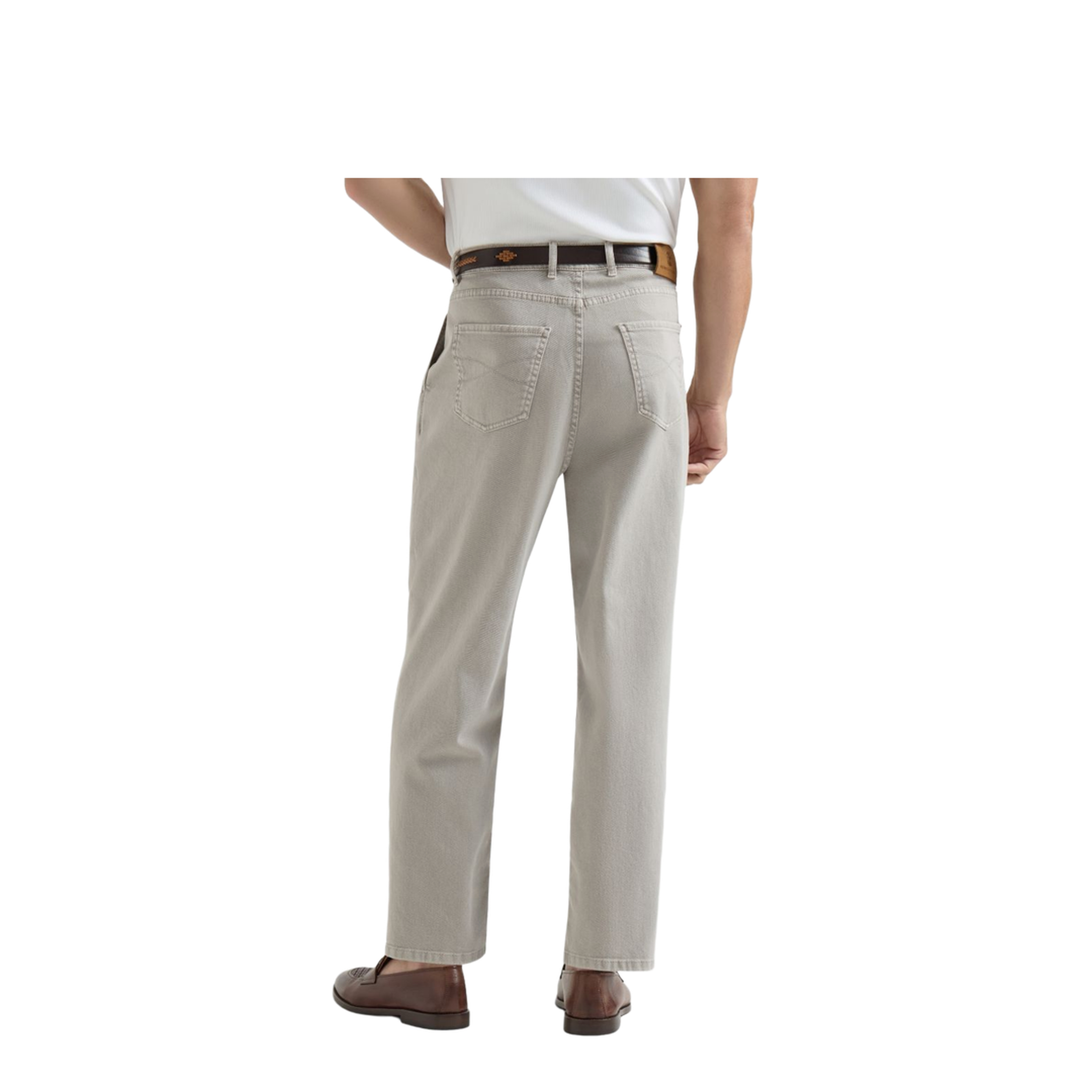 Five-Pocket Denim Pants Grey