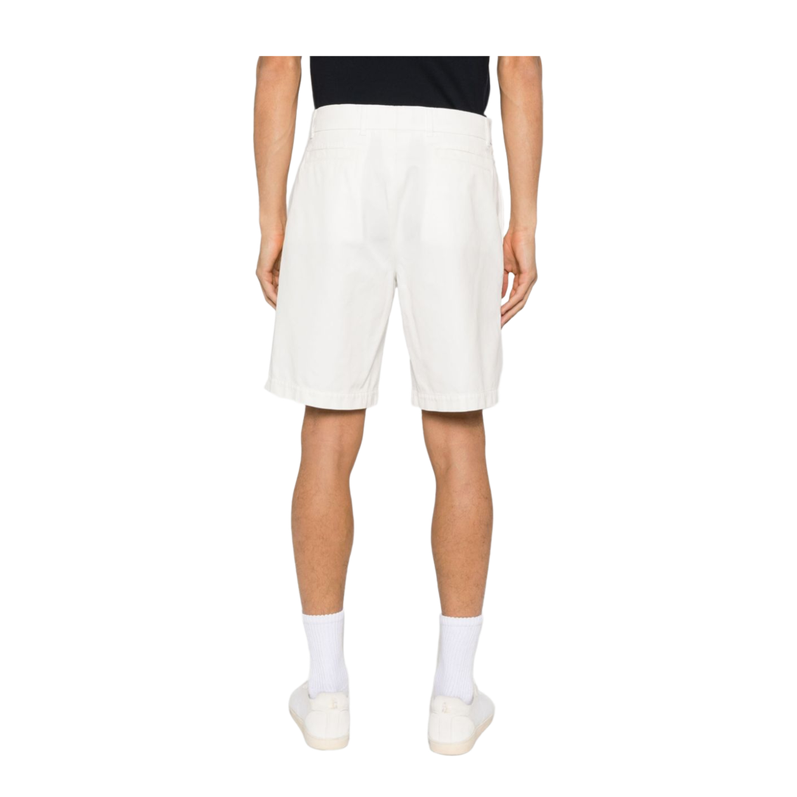 White Cotton Bermuda Shorts