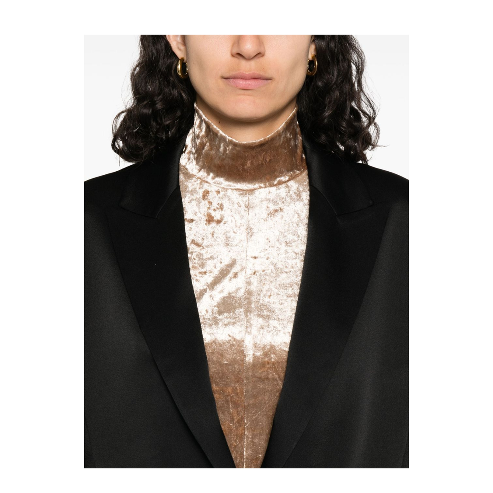 Satin Single-Breasted Jacket