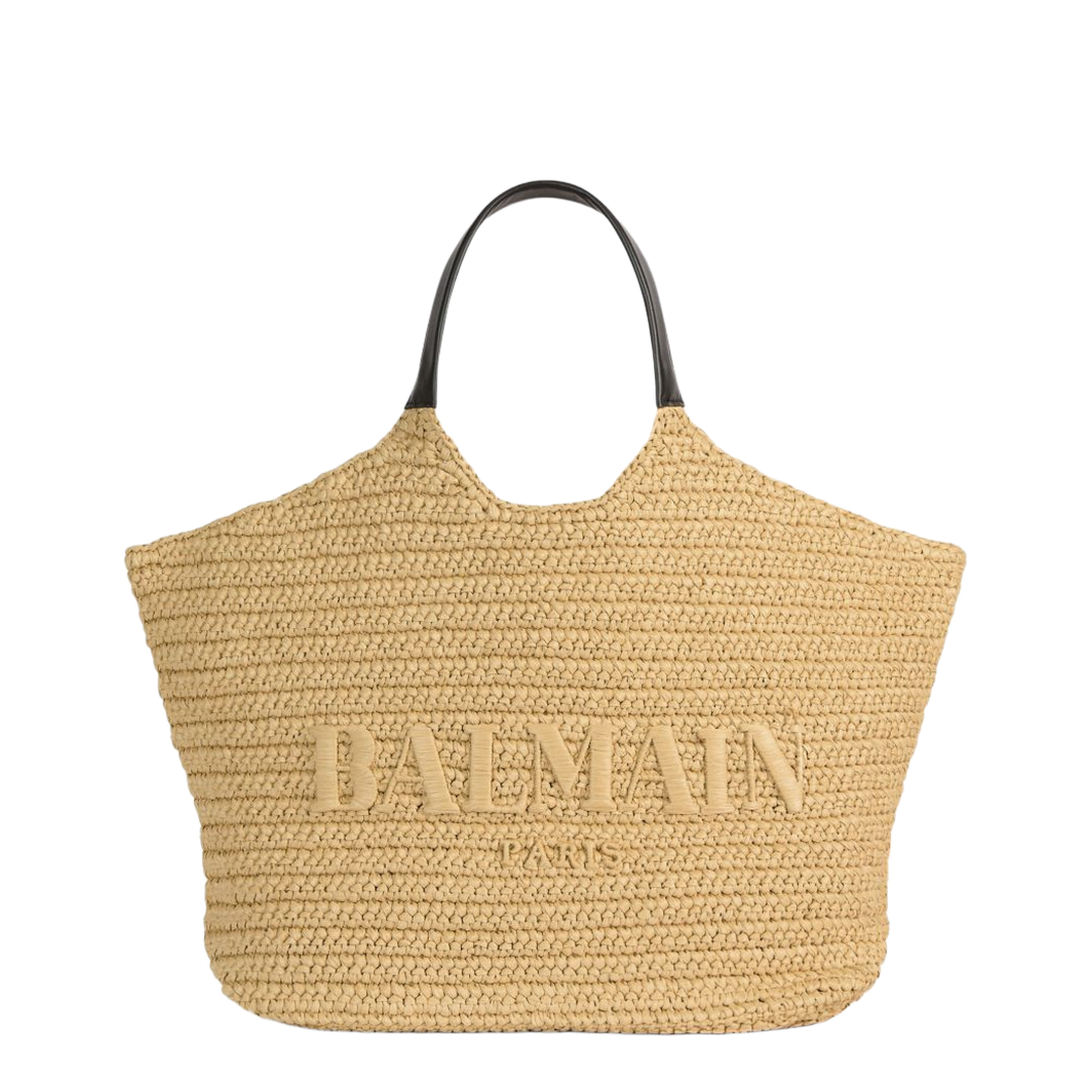 Crochet Medium Calfskin Tote - Beige