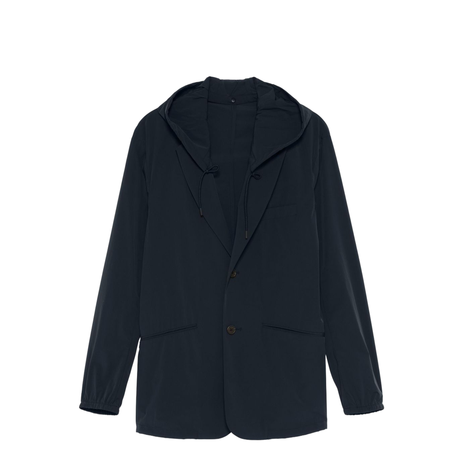 Nylon Hooded Blazer Jacket