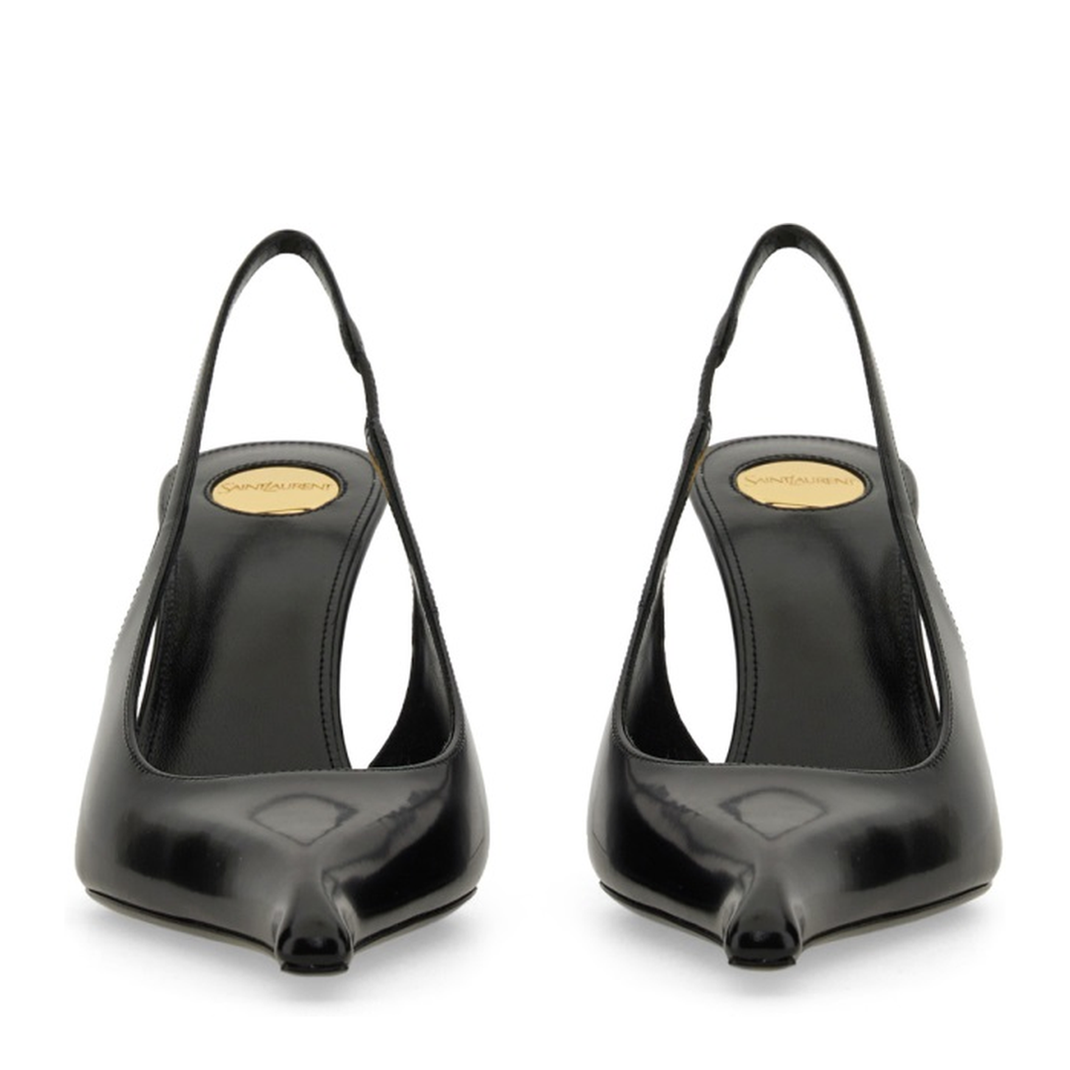 MAYFEYR - Saint Laurent - Leather Miller Wedges - 831087AADAA1000