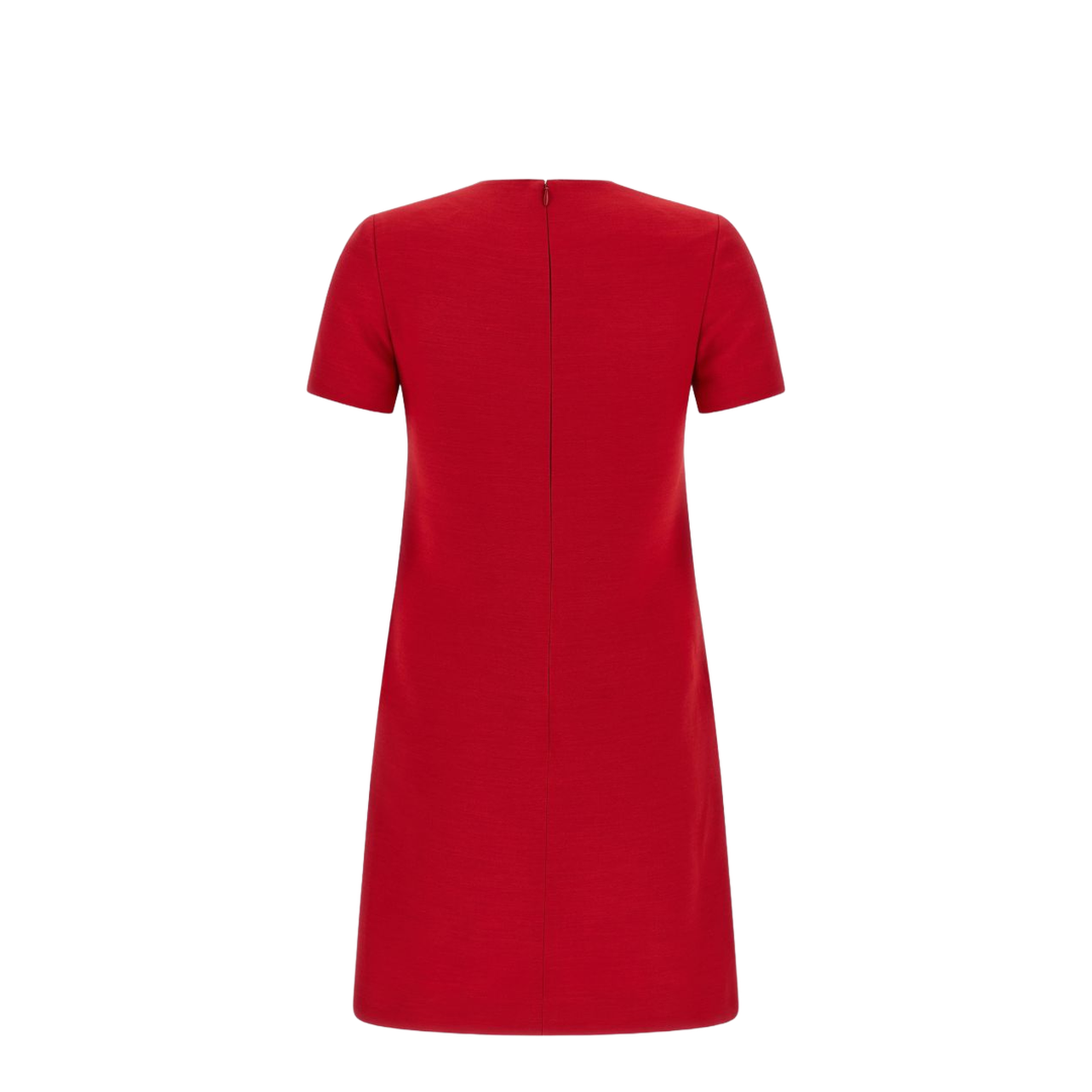 VLogo Wool and Silk Mini Dress - Red
