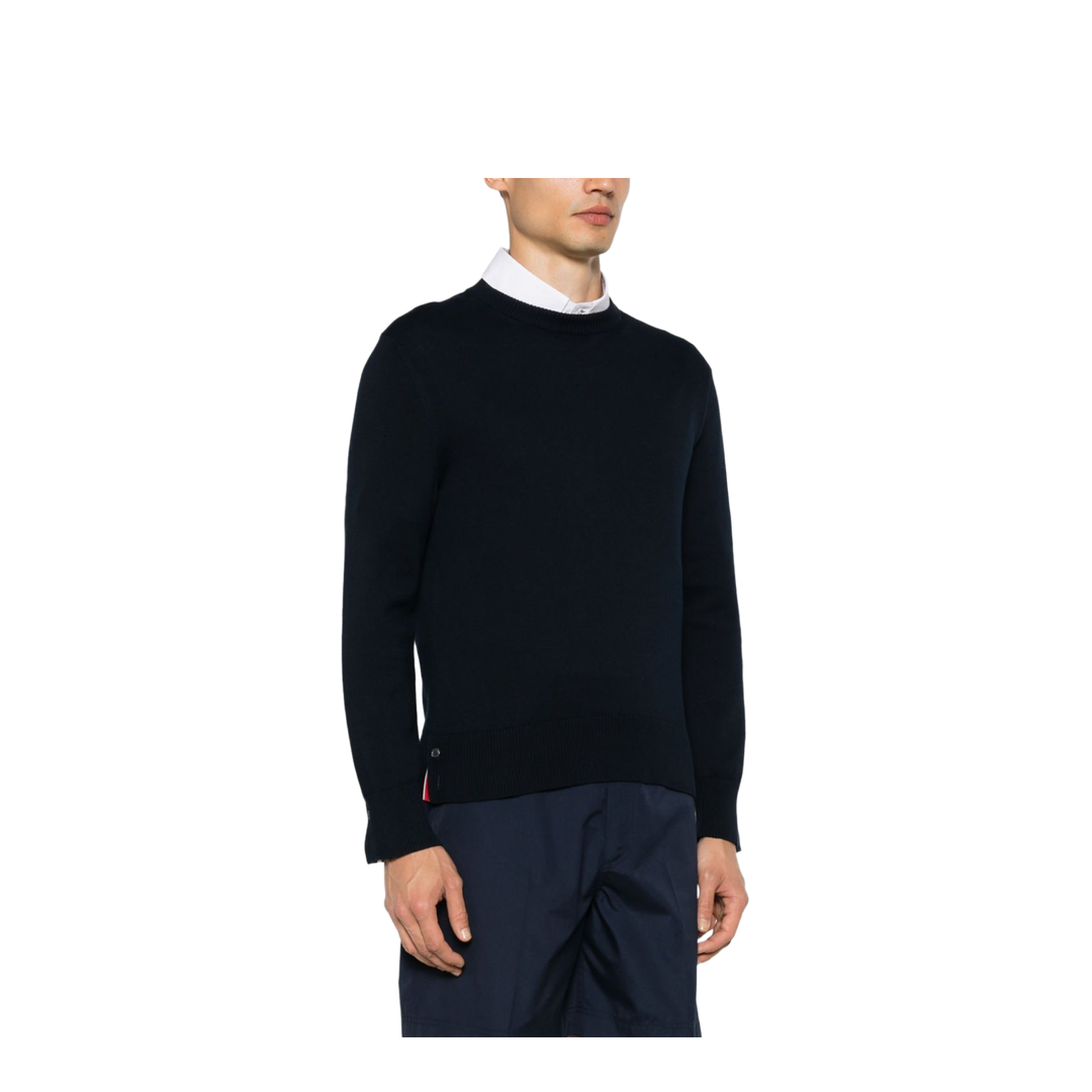 Jersey Stitch Relaxed Crew Neck Knit
