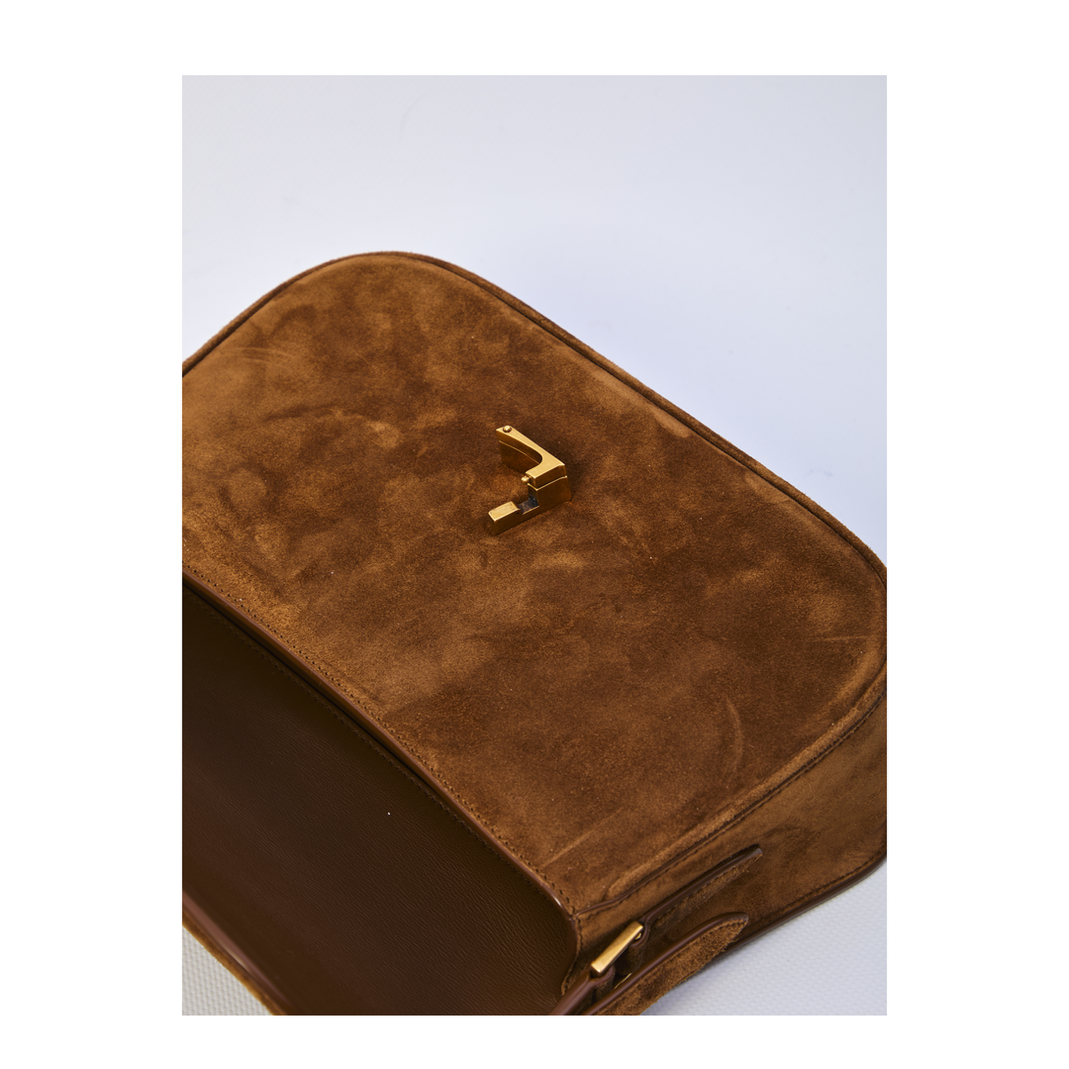 Solferino Medium Suede Shoulder Bags - Brown