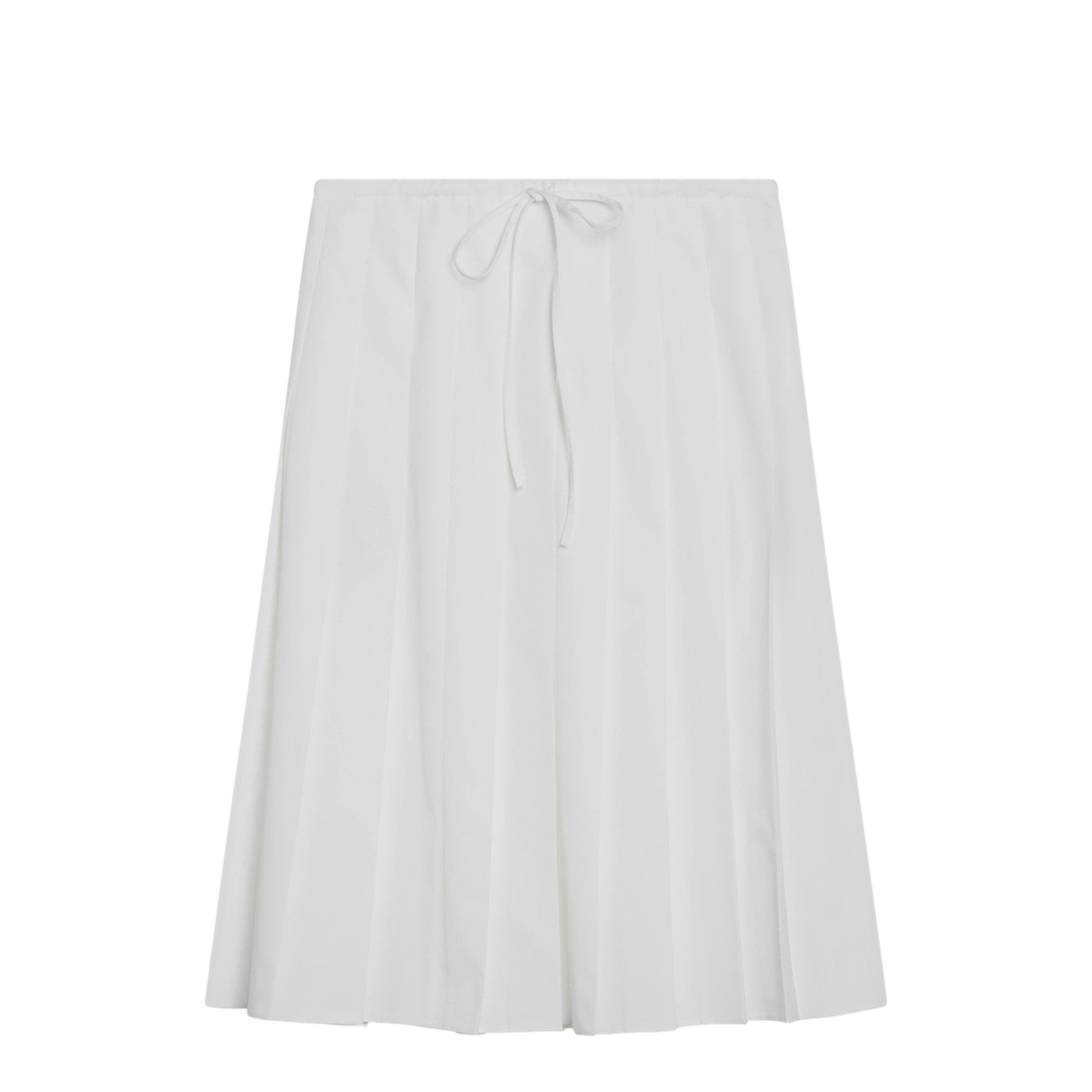 White Tiered Midi Skirt